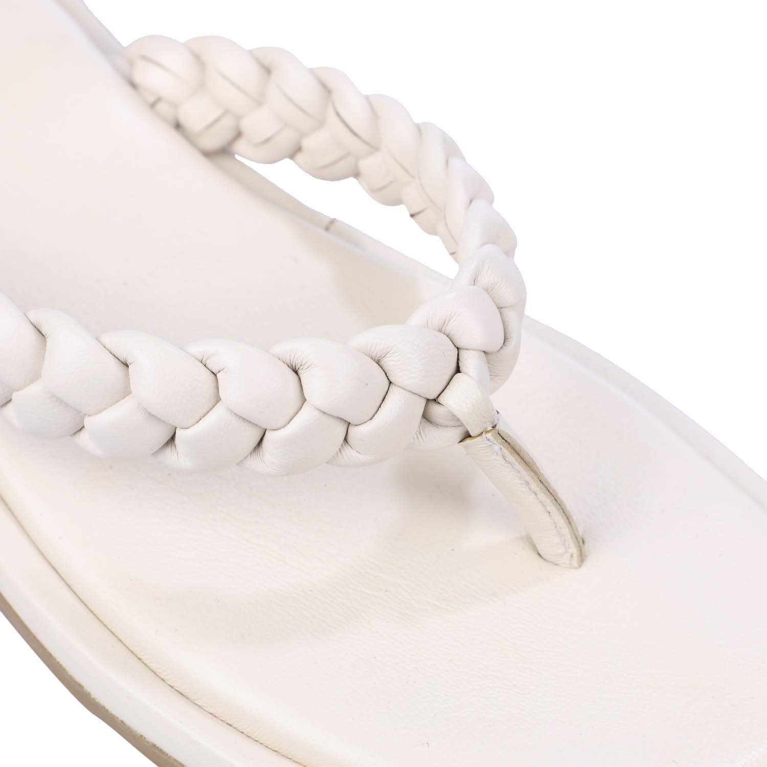 Ecru - Dune London - Loxx Plait Toe Post Sandals - 5