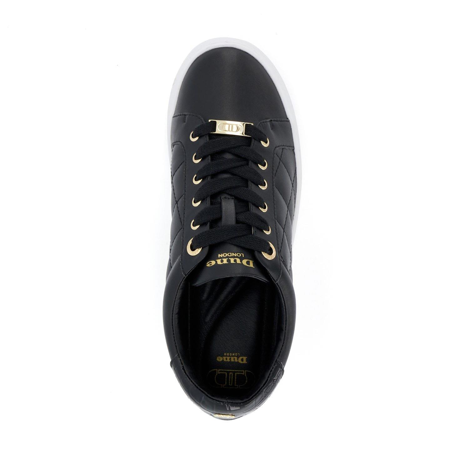Black - Dune London - Ellenar Quilted Trainers - 4