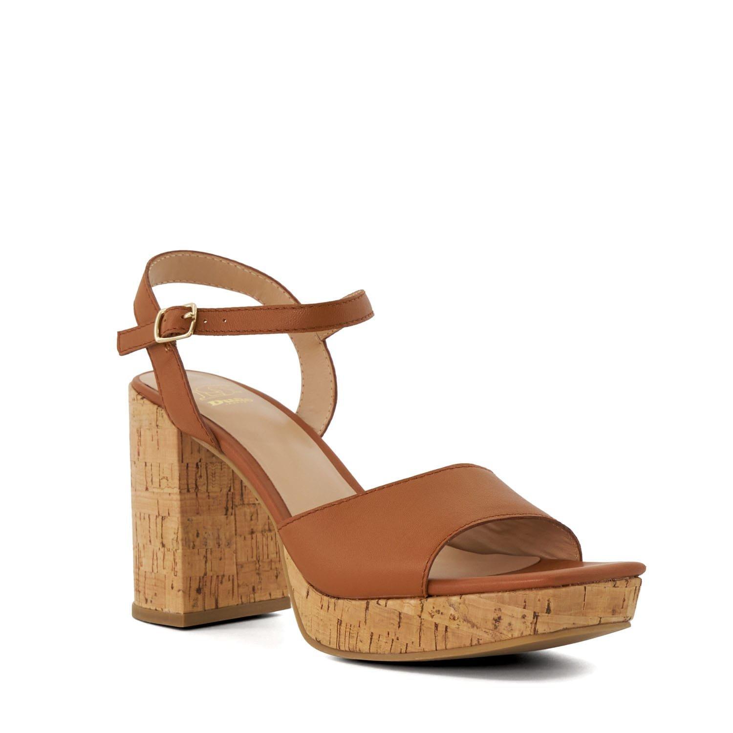 Tan - Dune London - Jacuzzi Platform Block Heel Sandals - 2