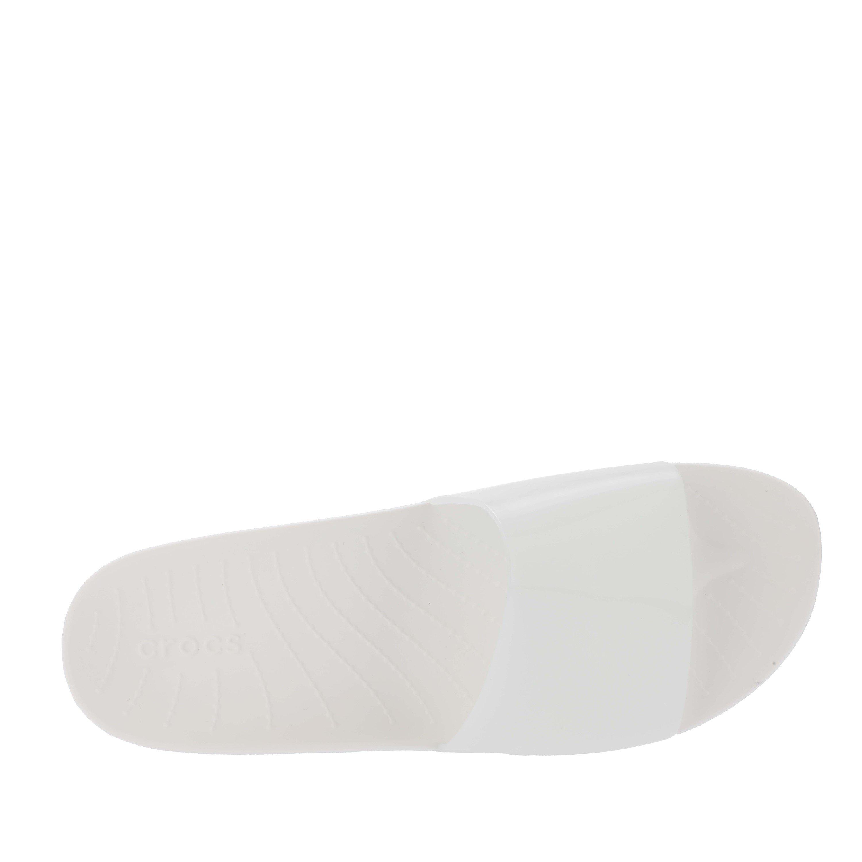 White - Crocs - Splash Glossy Sliders - 4