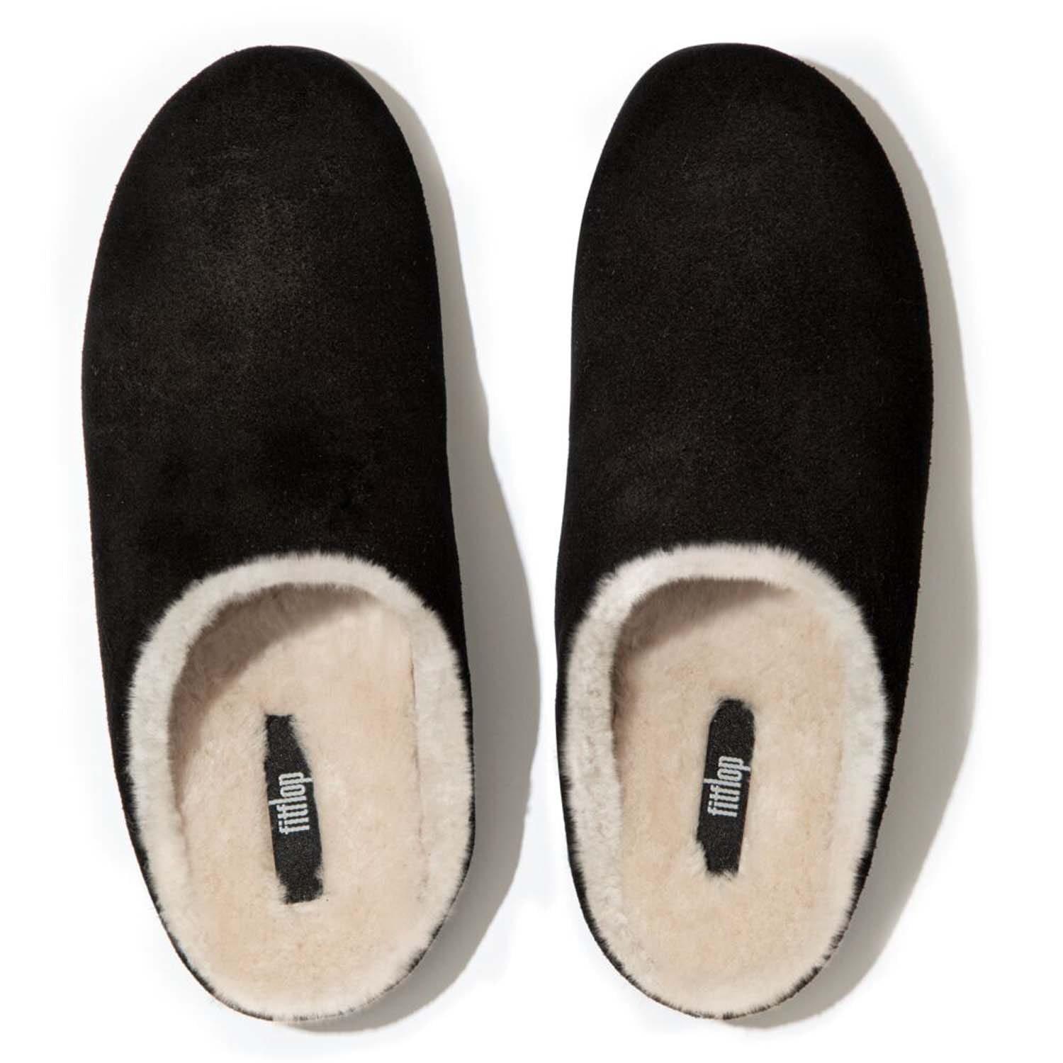 Black - FitFlop - Chrissie Shearling Slippers - 2
