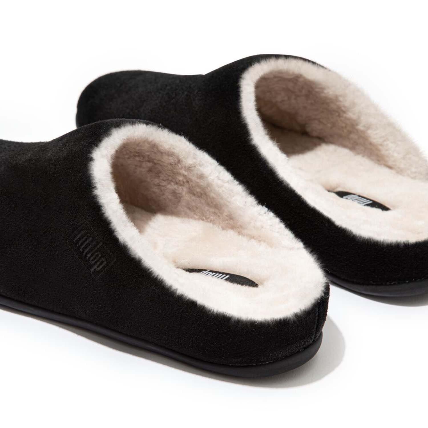 Black - FitFlop - Chrissie Shearling Slippers - 4