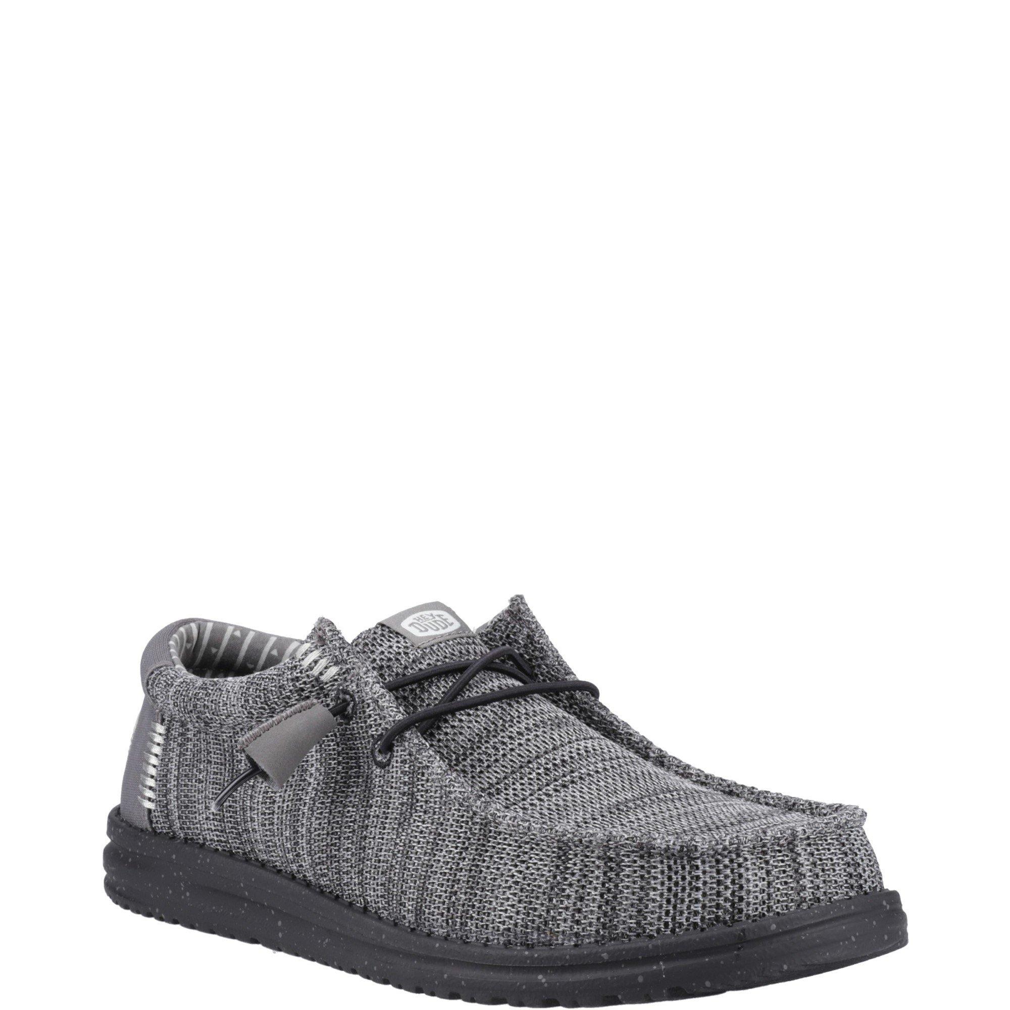 Grey - HEYDUDE - Wally Stretch Mesh Shoes - 2
