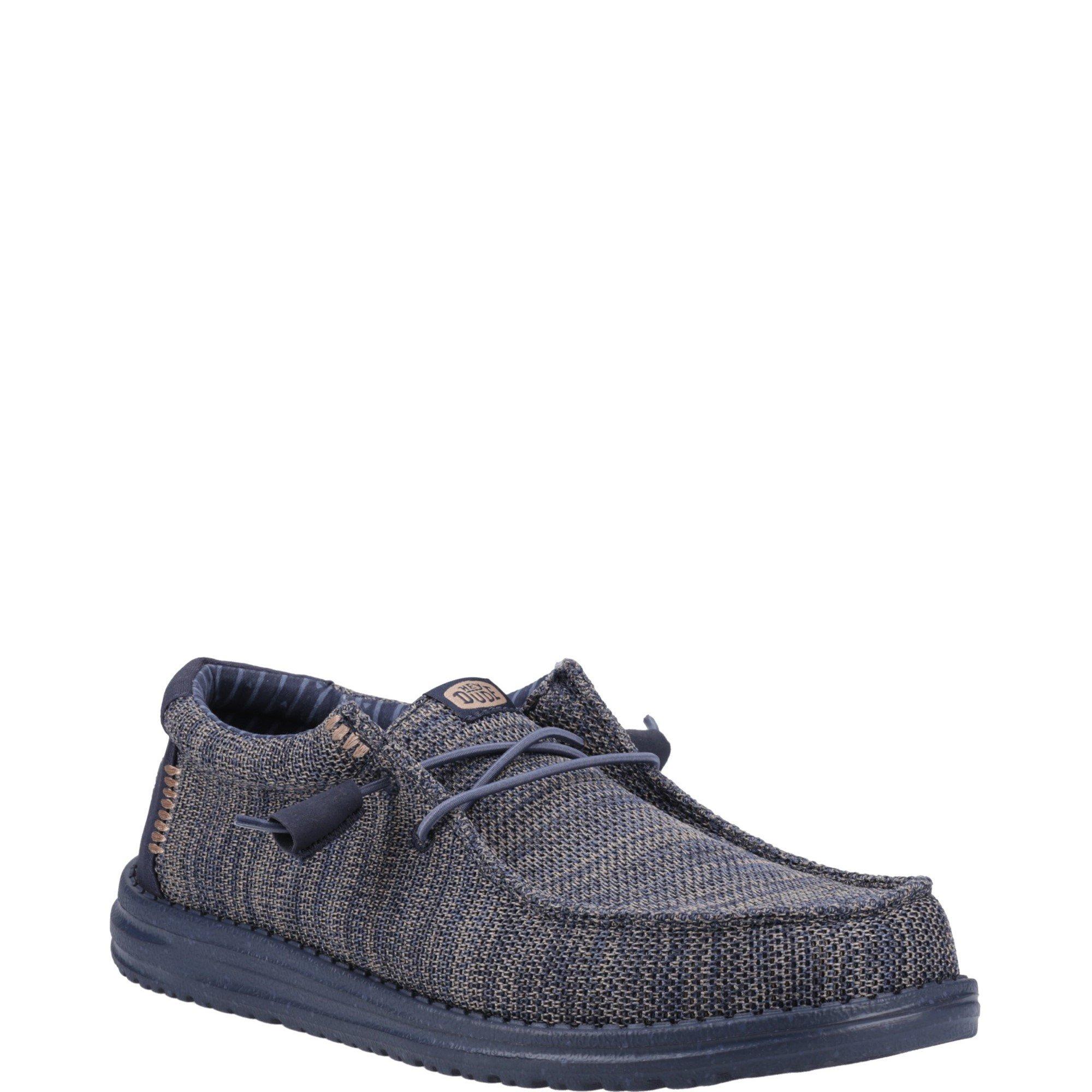 Navy - HEYDUDE - Wally Stretch Mesh Shoes - 2