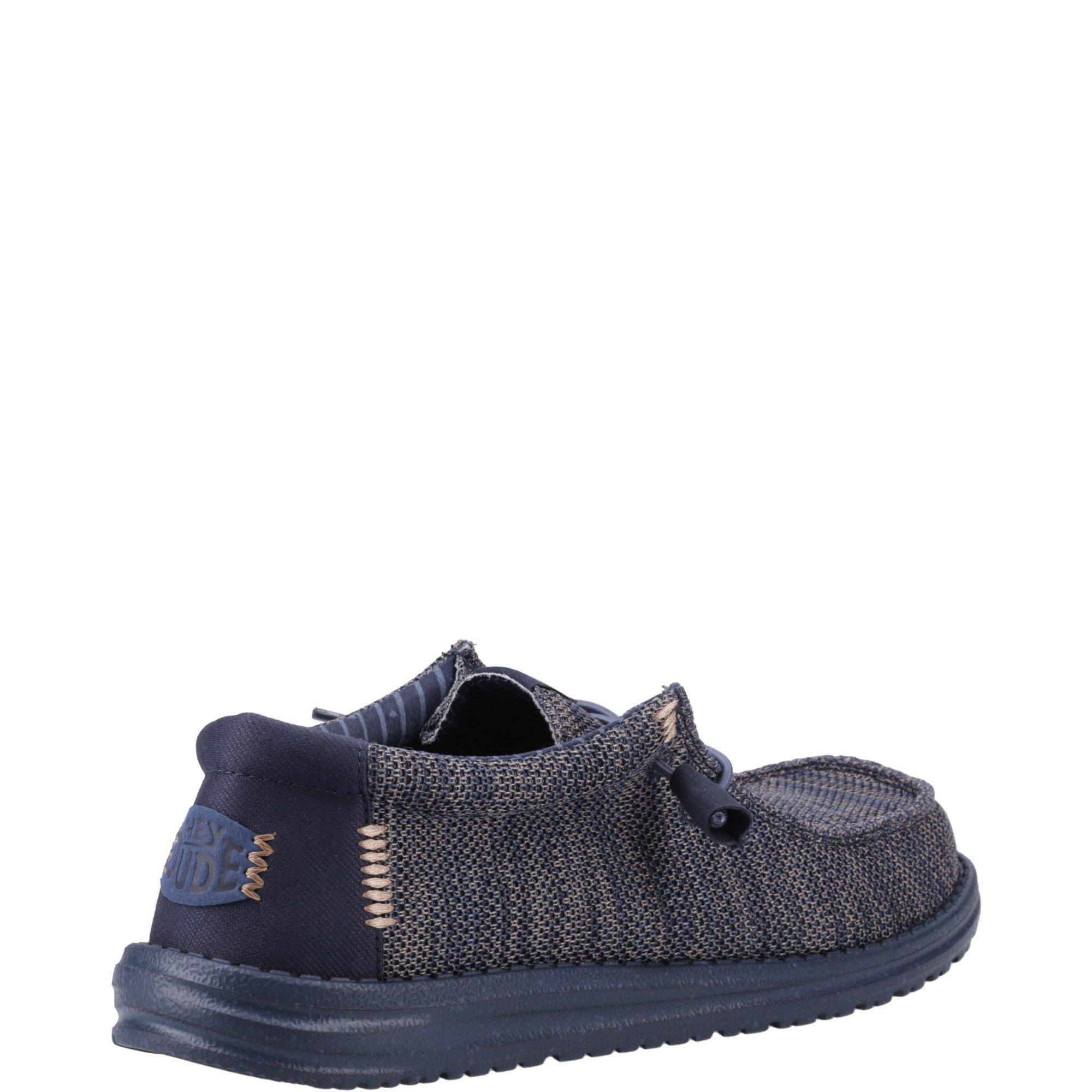 Navy - HEYDUDE - Wally Stretch Mesh Shoes - 3