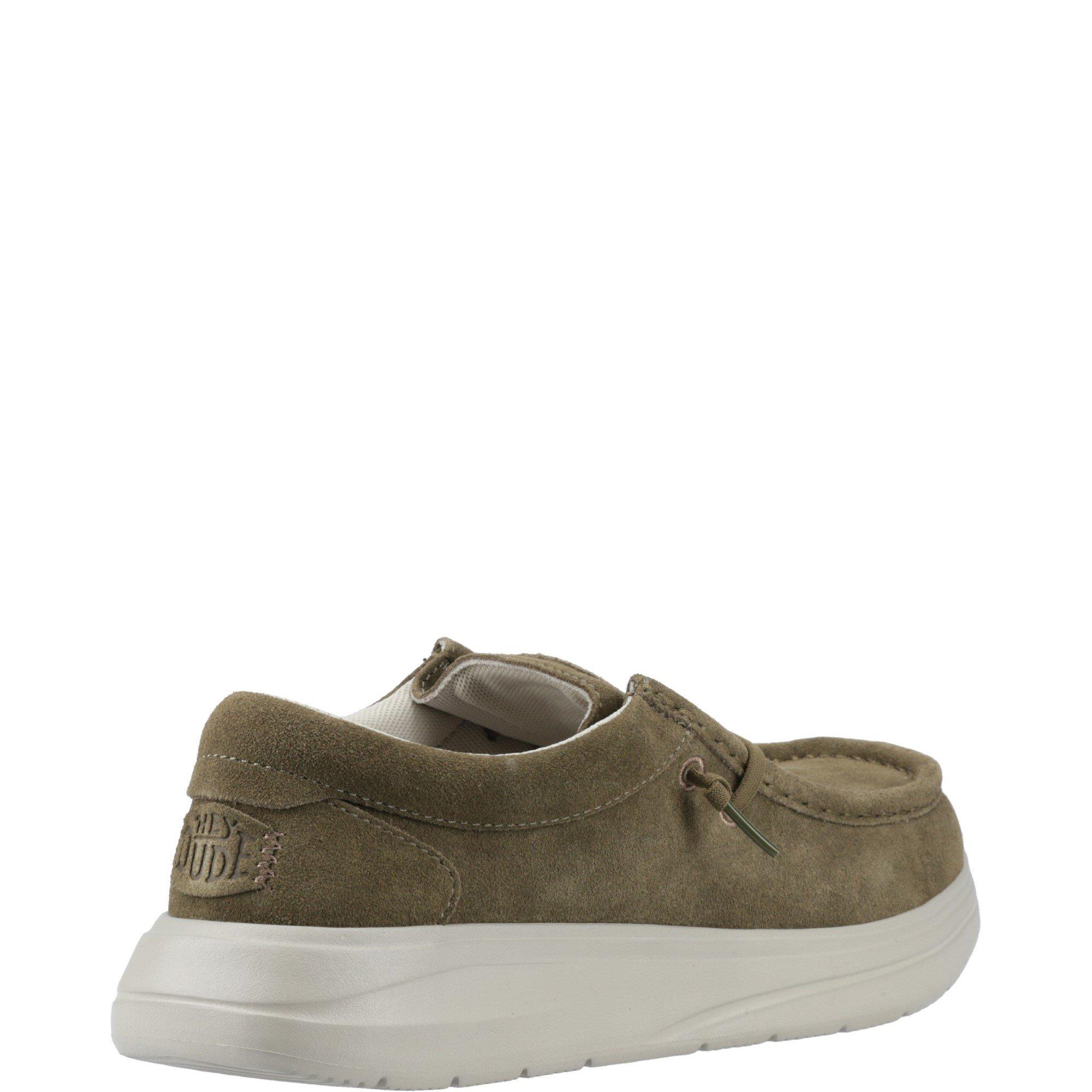 Dark Olive - HEYDUDE - Wally X Suede Shoes - 3