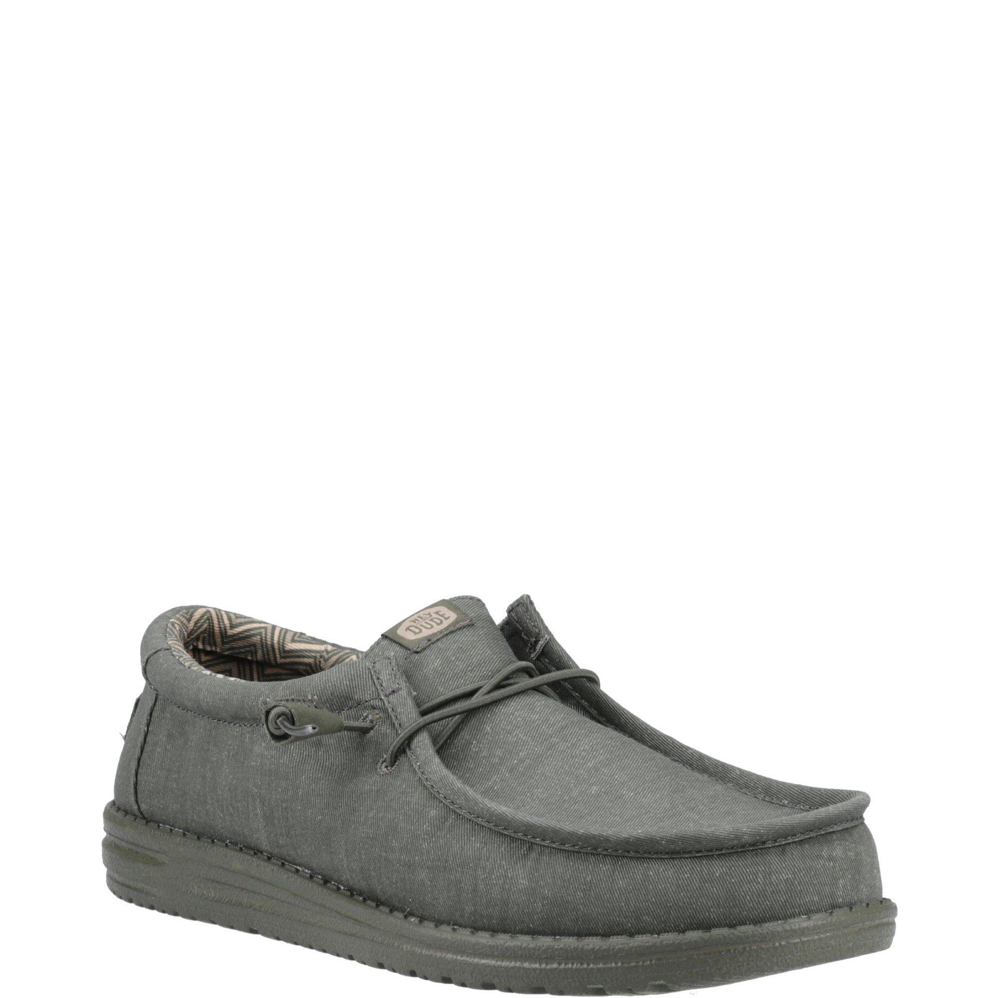 Green - HEYDUDE - Wally Stretch Canvas Shoes - 2