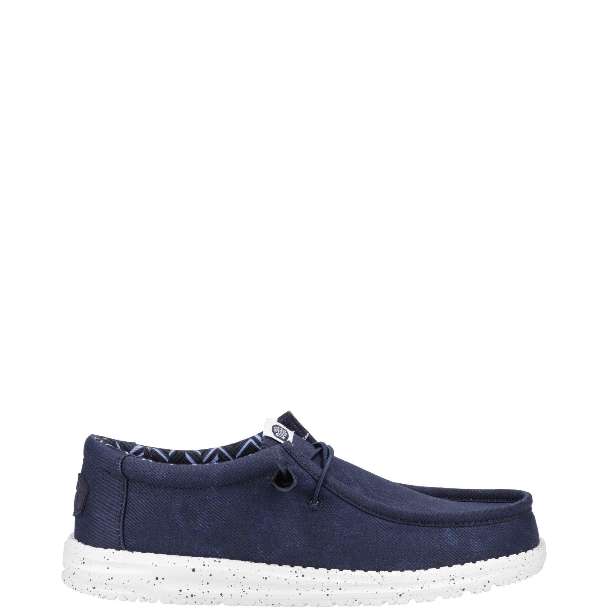 Navy - HEYDUDE - Wally Canvas Shoe - 1