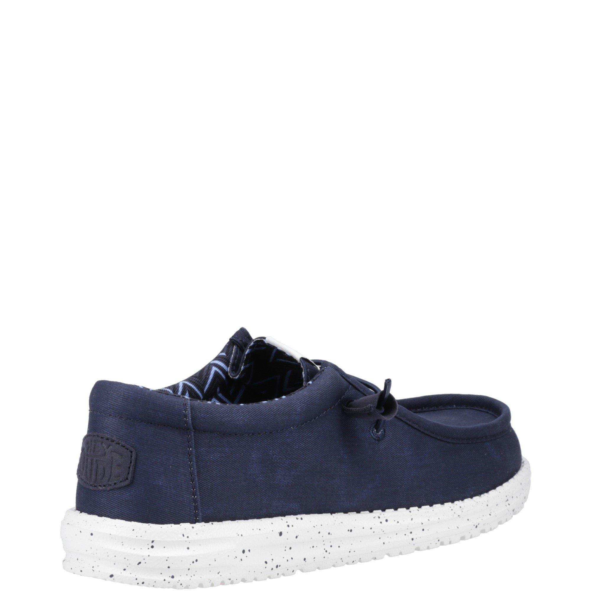 Navy - HEYDUDE - Wally Canvas Shoe - 3