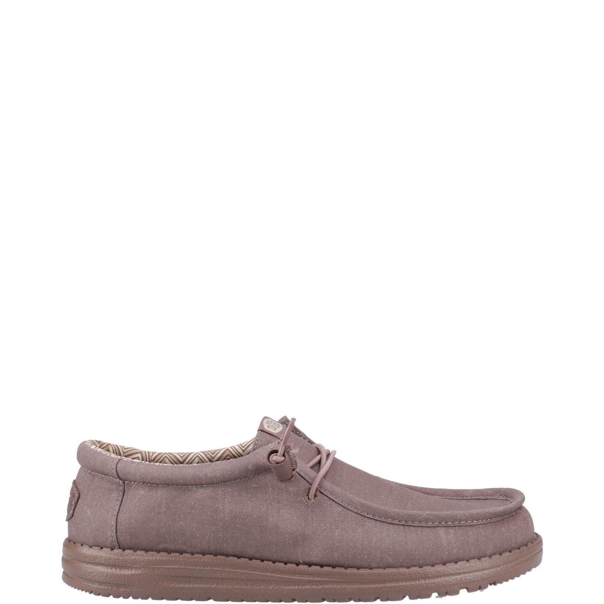 Taupe - HEYDUDE - Wally Stretch Canvas Shoes - 1