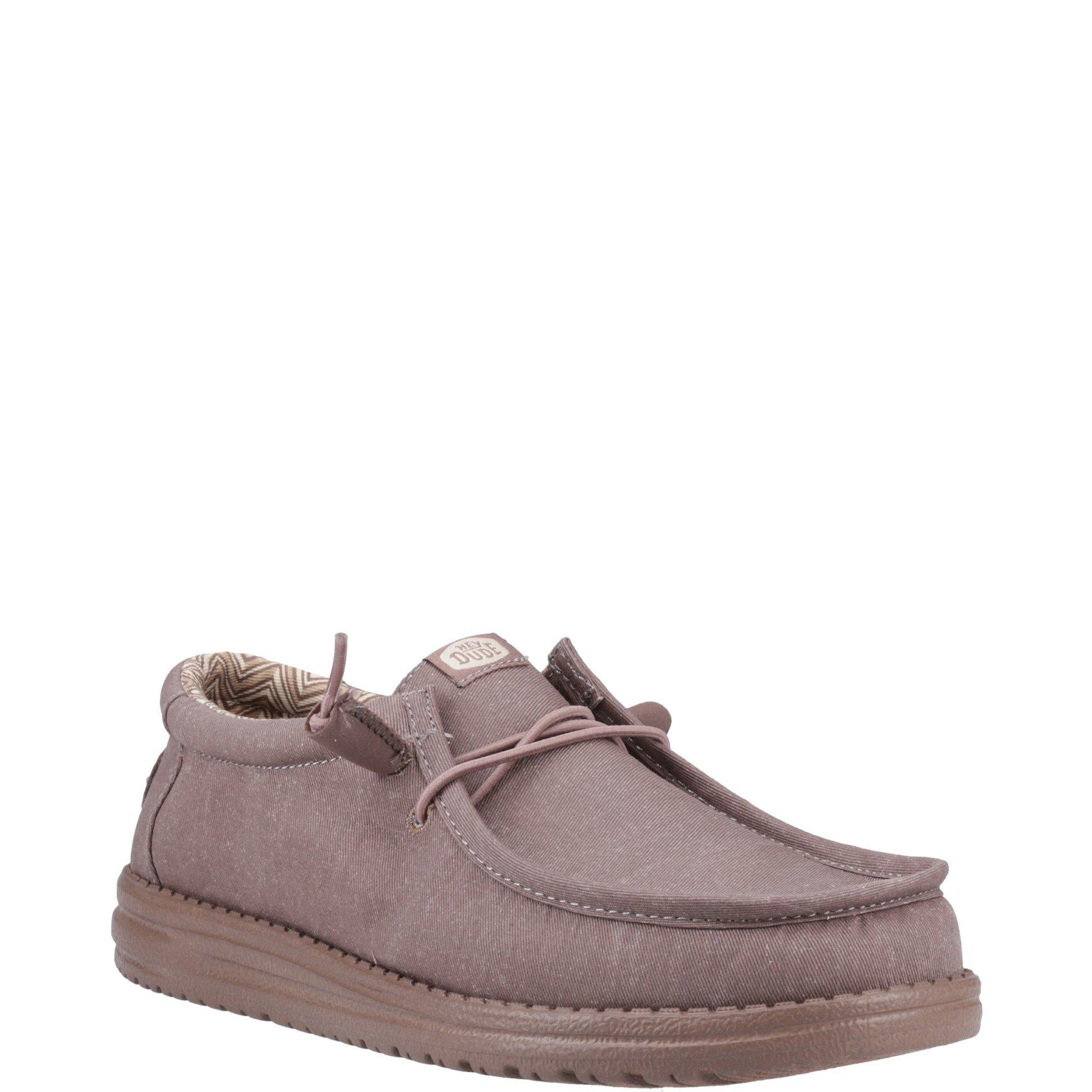 Taupe - HEYDUDE - Wally Stretch Canvas Shoes - 2