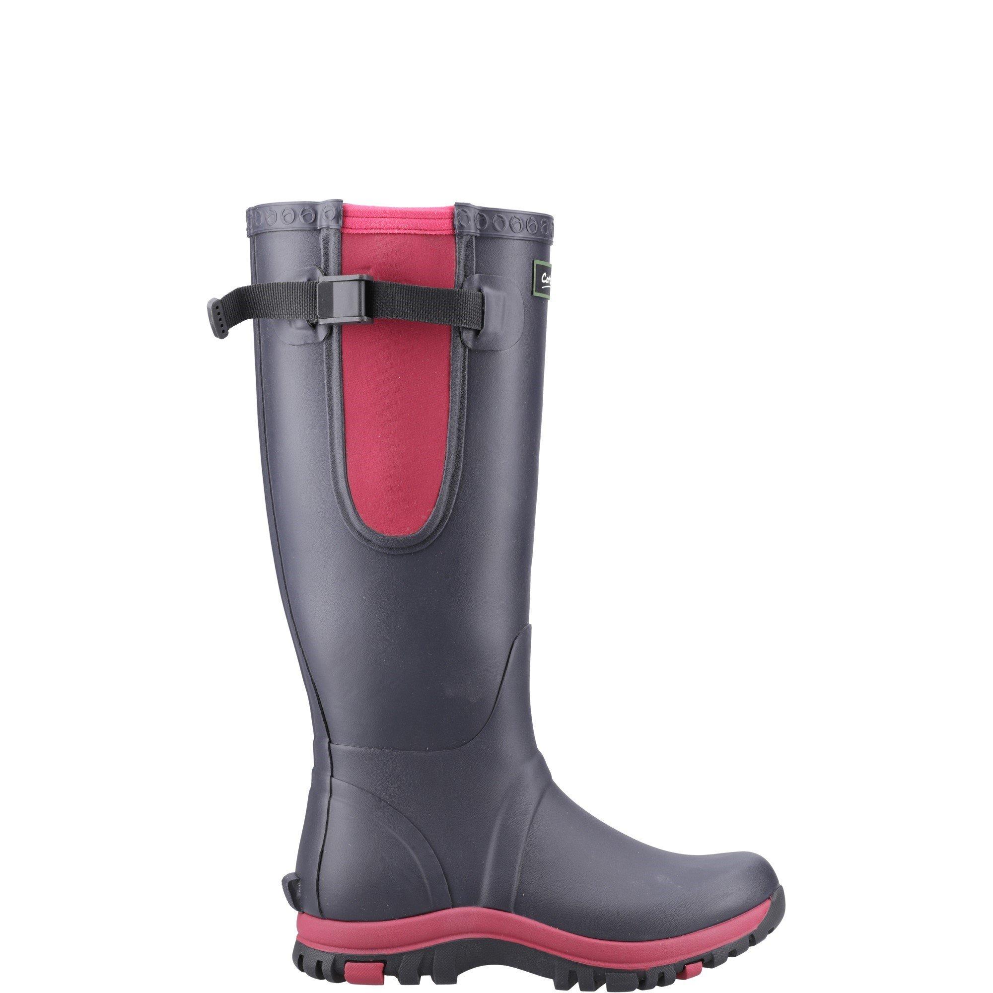 Navy - Cotswold - Milton Adjustable Wellington Boot - 1