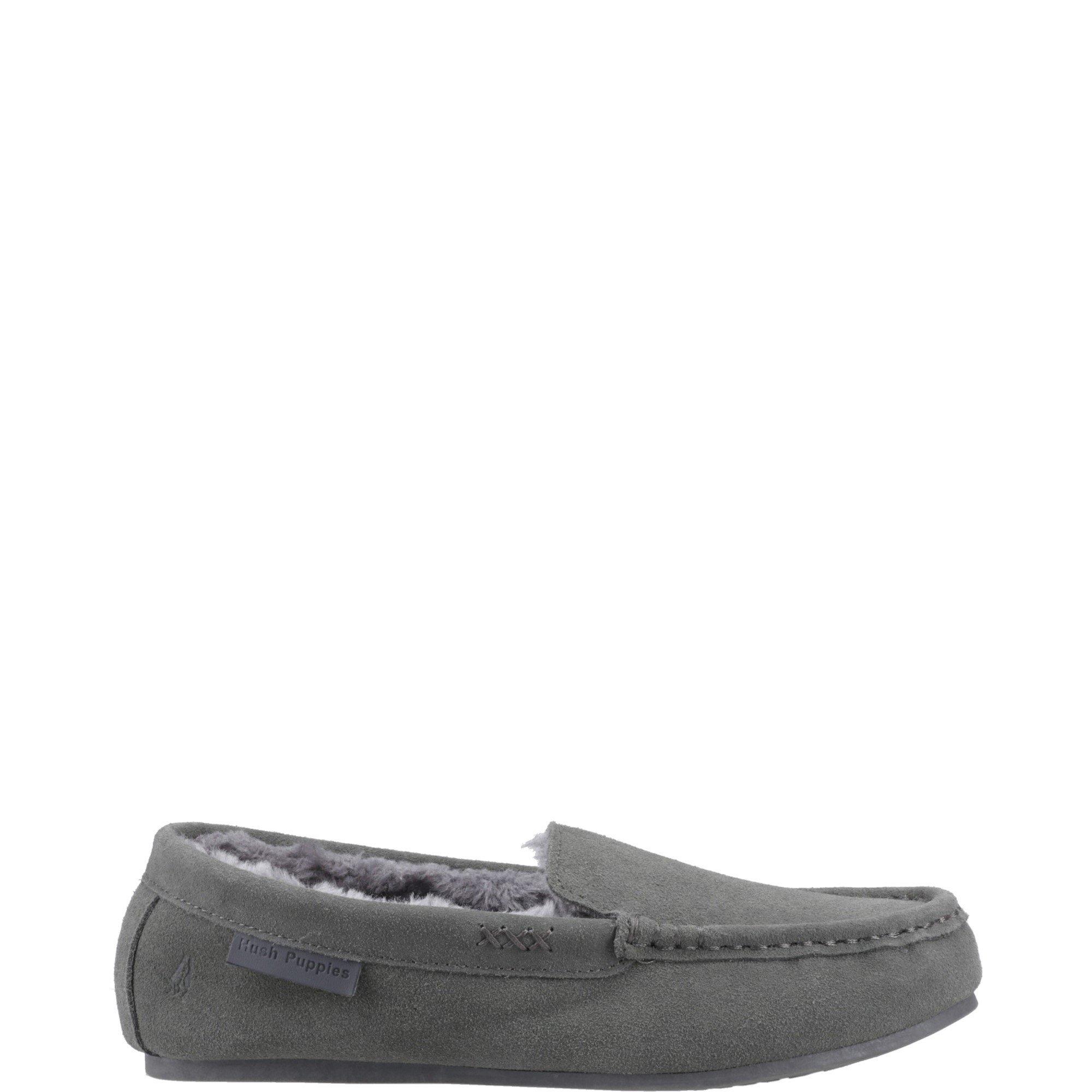 Grey - Hush Puppies - Annie Mocassin Slipper - 1