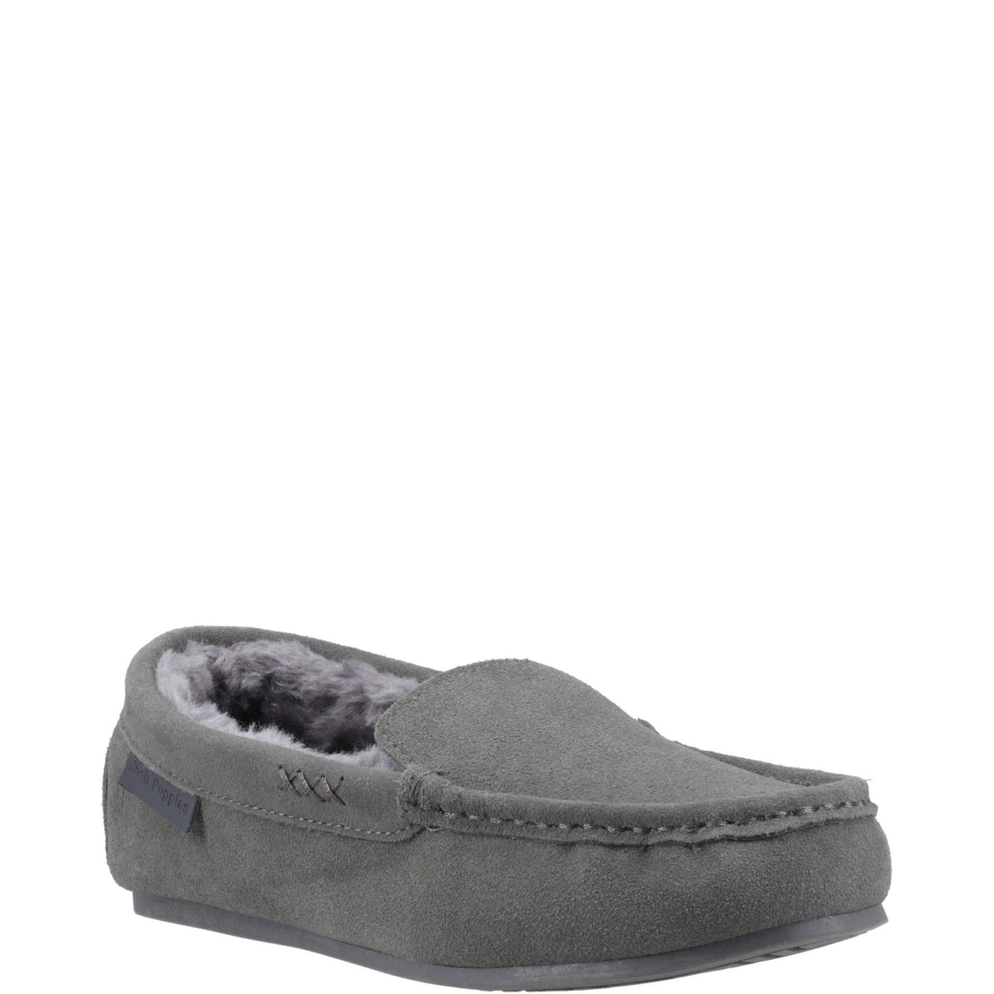 Grey - Hush Puppies - Annie Mocassin Slipper - 2