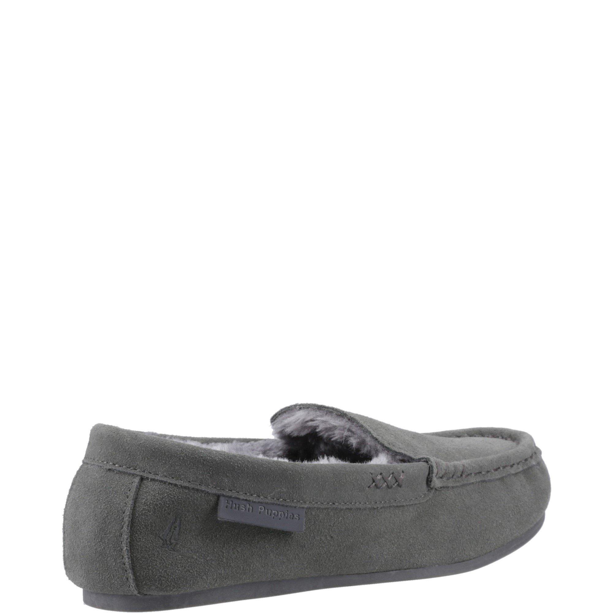 Grey - Hush Puppies - Annie Mocassin Slipper - 3