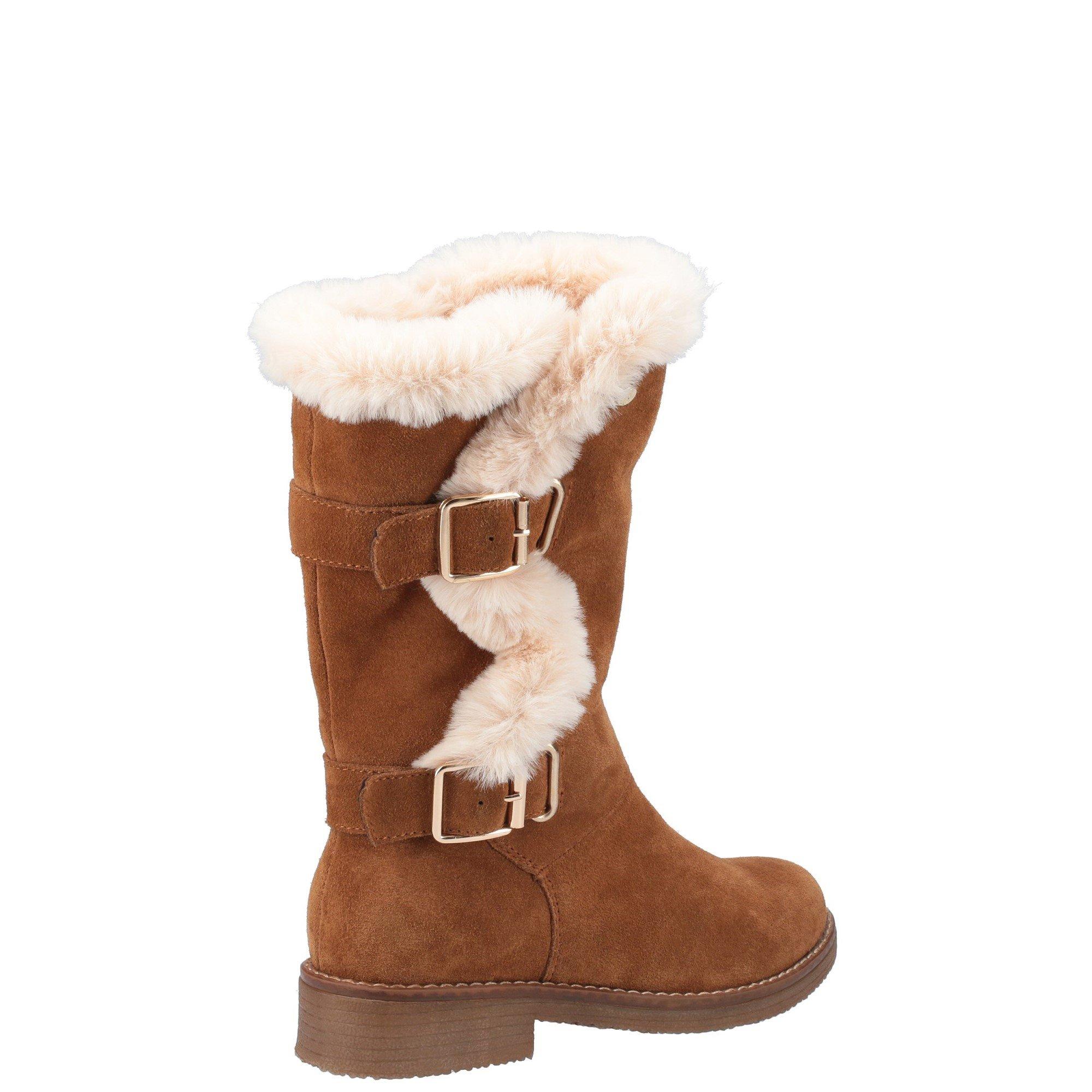 Brown - Hush Puppies - Megan Ladies Mid Boots - 3