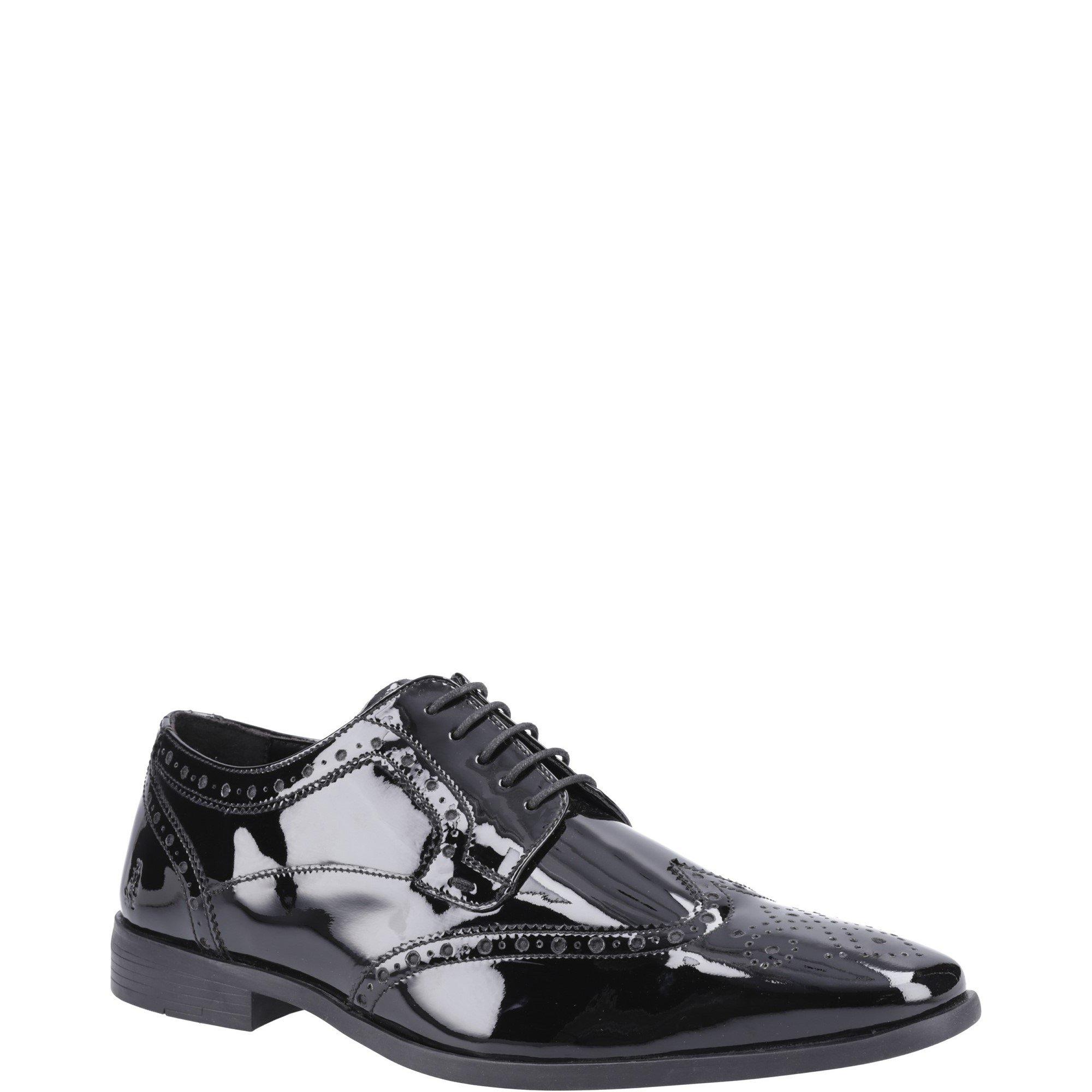 Black - Hush Puppies - Elliot Brogue Patent - 2