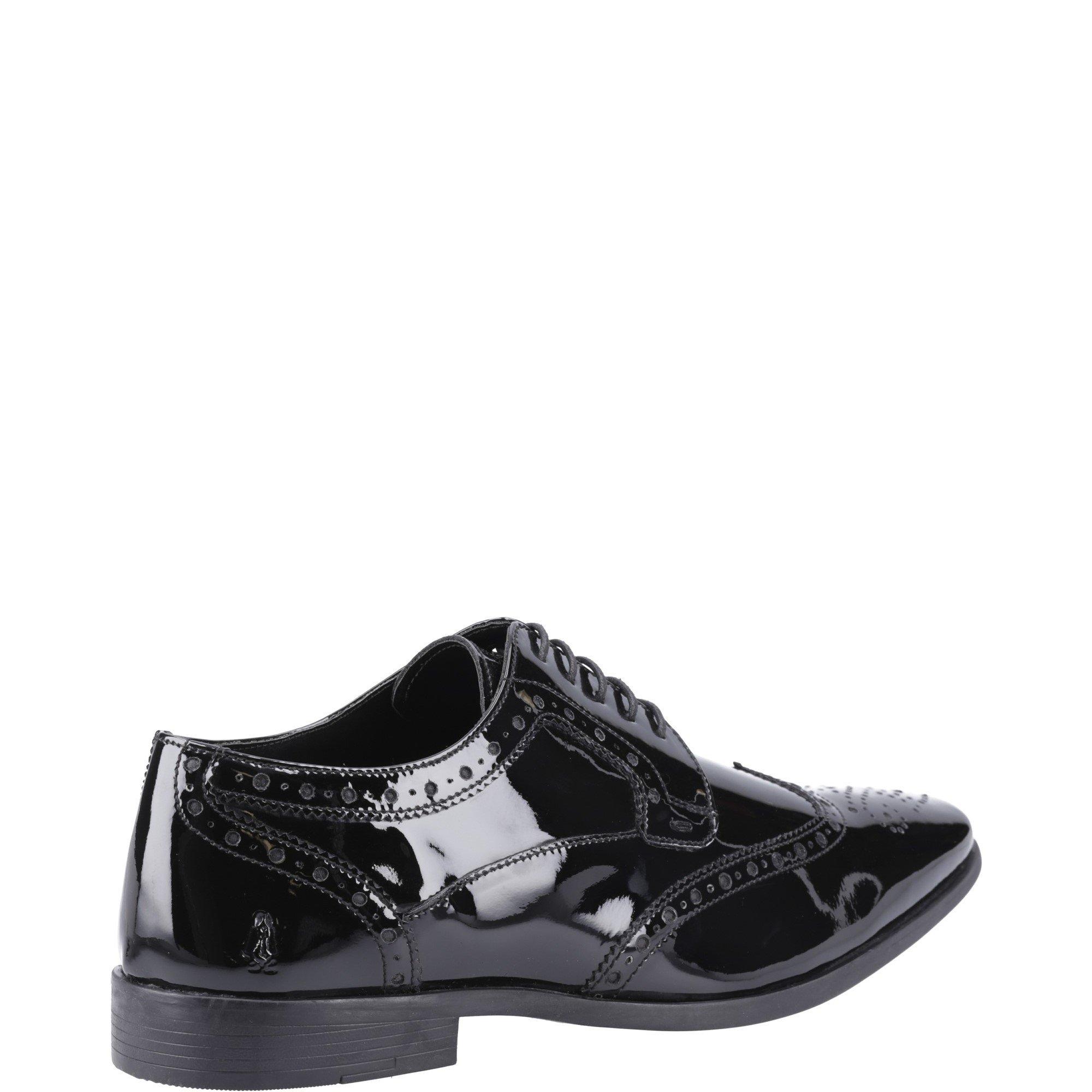 Black - Hush Puppies - Elliot Brogue Patent - 3