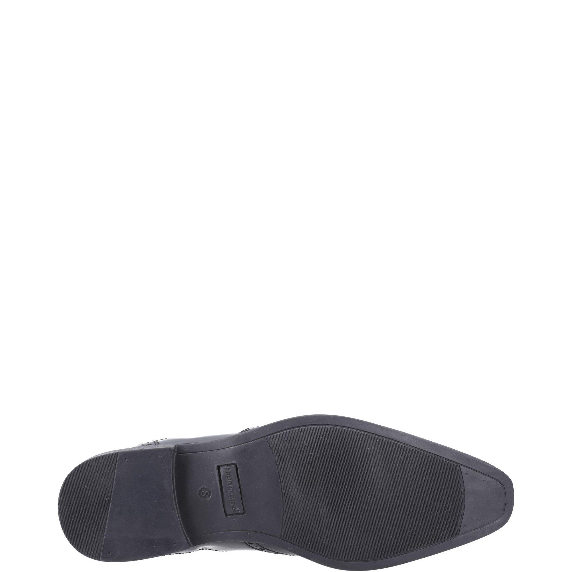 Black - Hush Puppies - Elliot Brogue Patent - 4