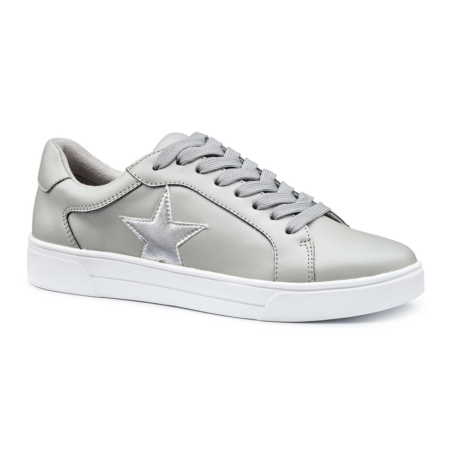 Flint Grey-Silv - Hotter - Star Trainers Standard Fit - 2