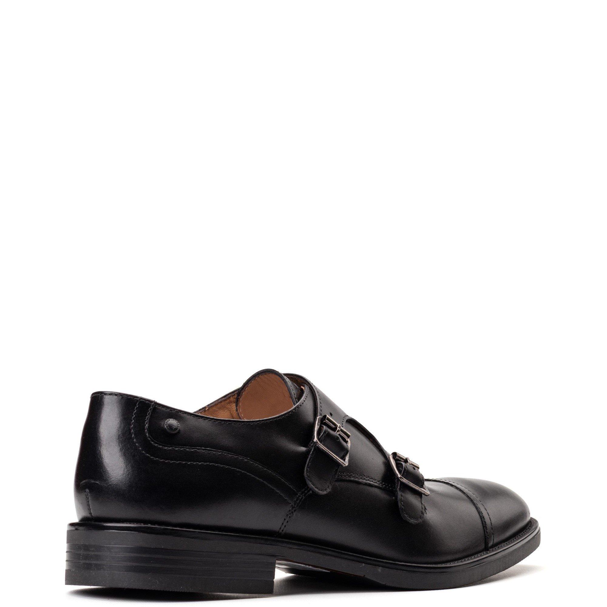 Black - Base London - Taper Monk Shoe - 3