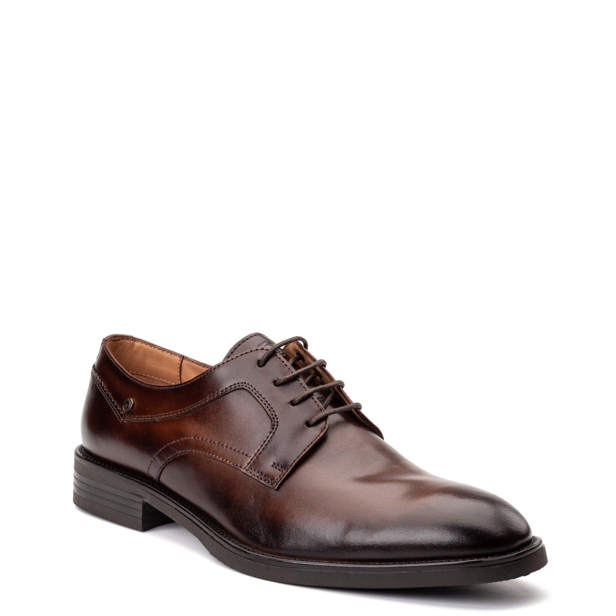Brown - Base London - Sleeve Lace Up Shoe - 2