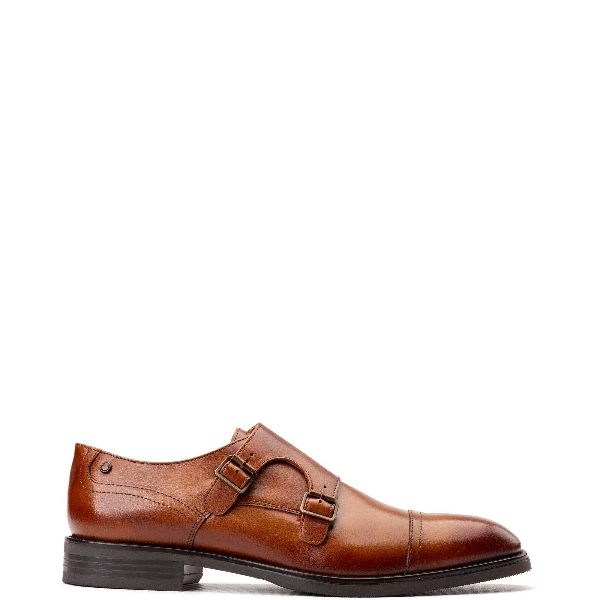 Base London Men's Taper Monk Shoe - Tan - 10 (44)