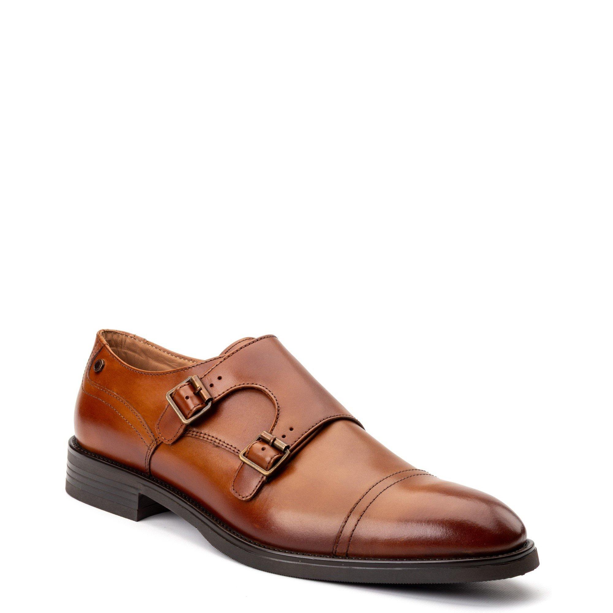 Tan - Base London - Taper Monk Shoe - 2