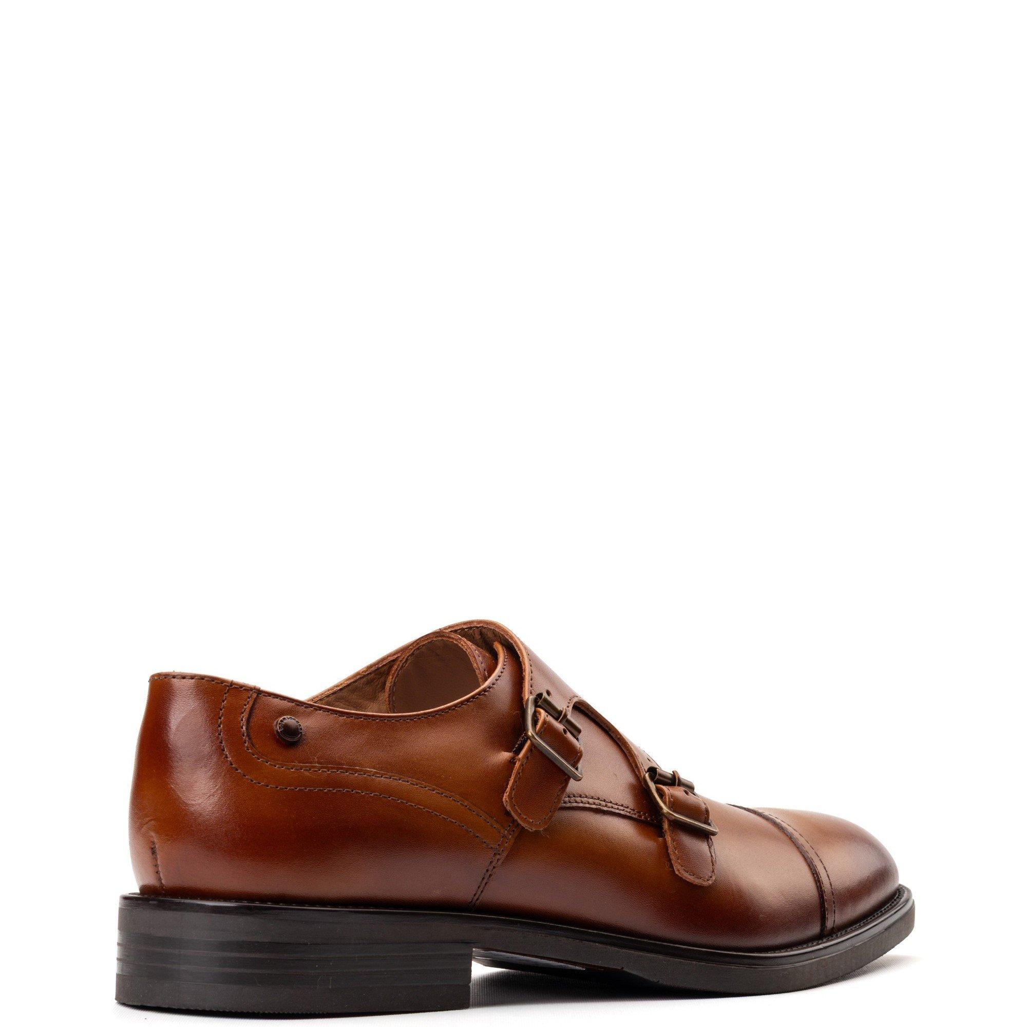 Tan - Base London - Taper Monk Shoe - 3