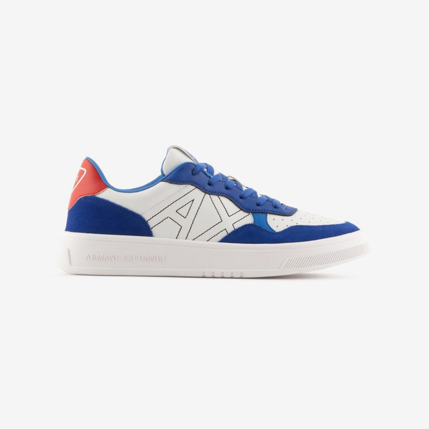 Armani Exchange Men's Trainers - White Blue - UK 6