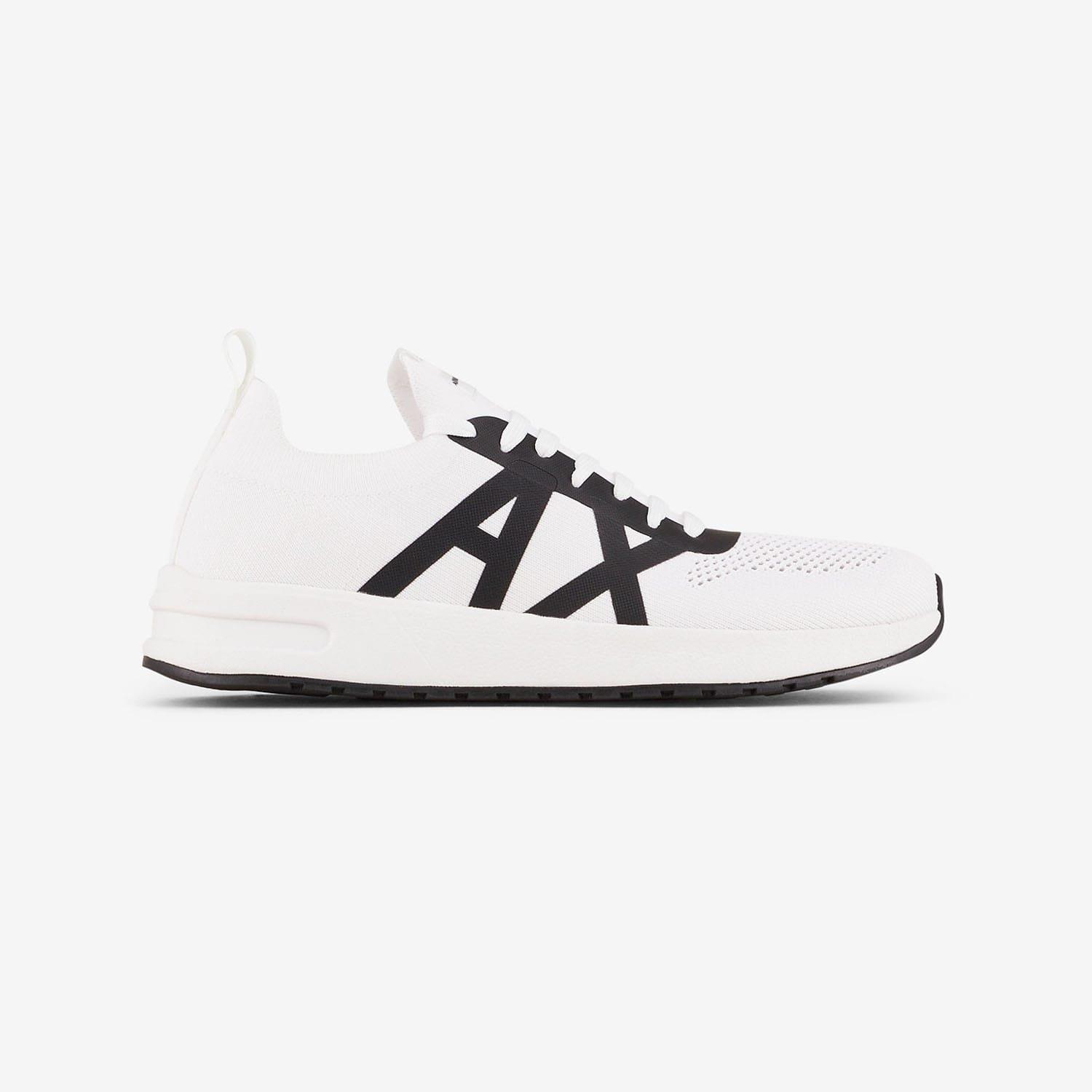 Armani Exchange Men's Trainers - White Black - UK 6