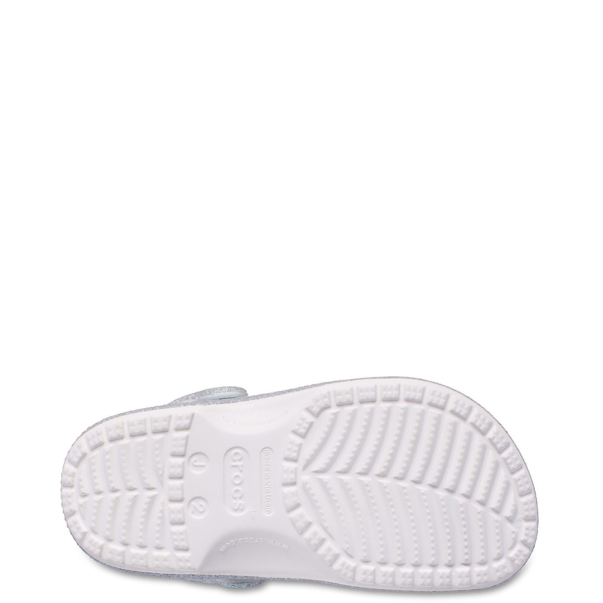 White - Crocs - Kids' Classic Glitter Clogs - 5
