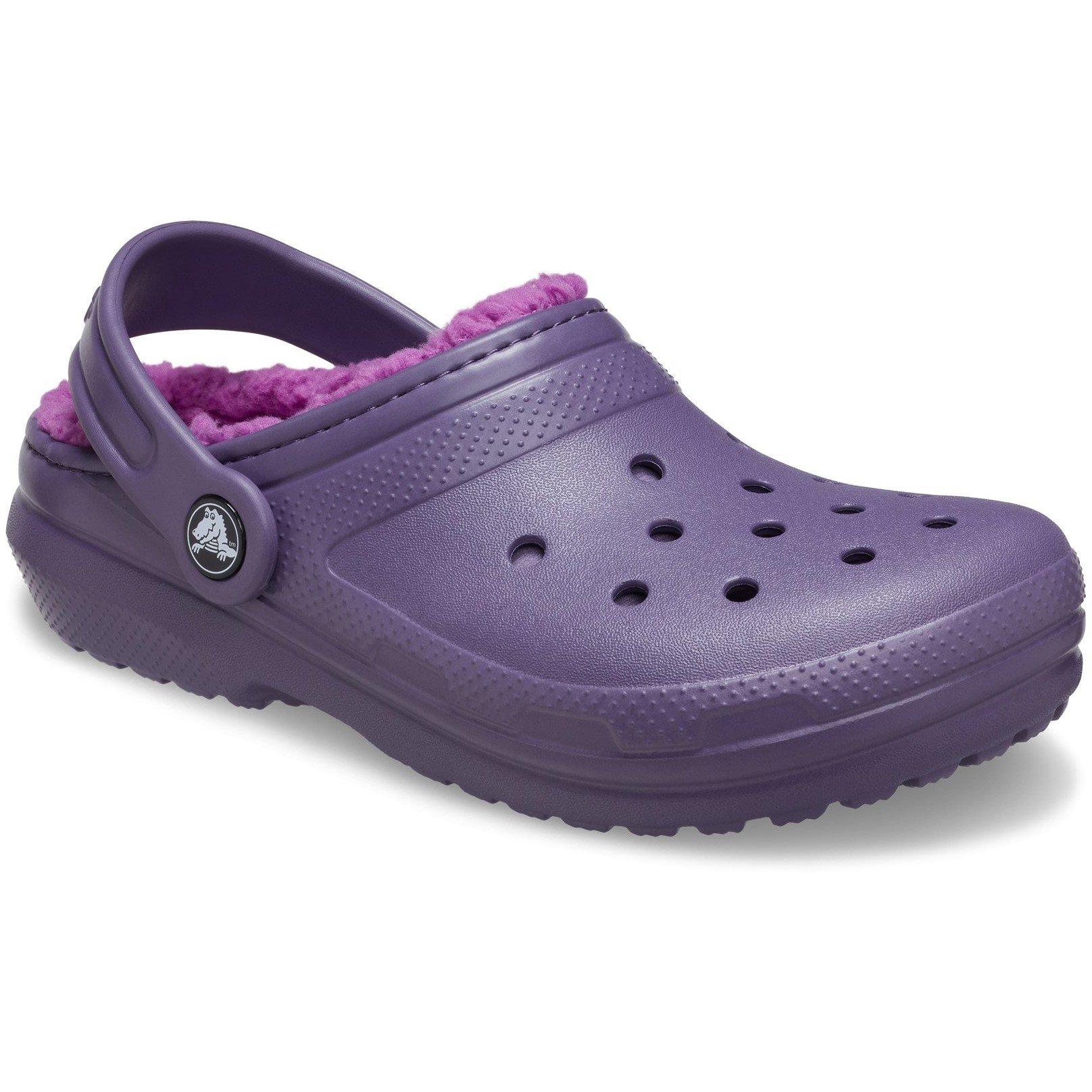 Dark Purple - Crocs - Kids' Classic Lined Clogs - 2