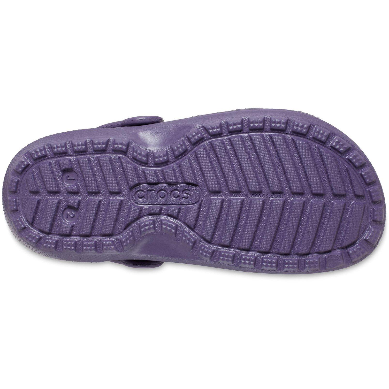 Dark Purple - Crocs - Kids' Classic Lined Clogs - 4