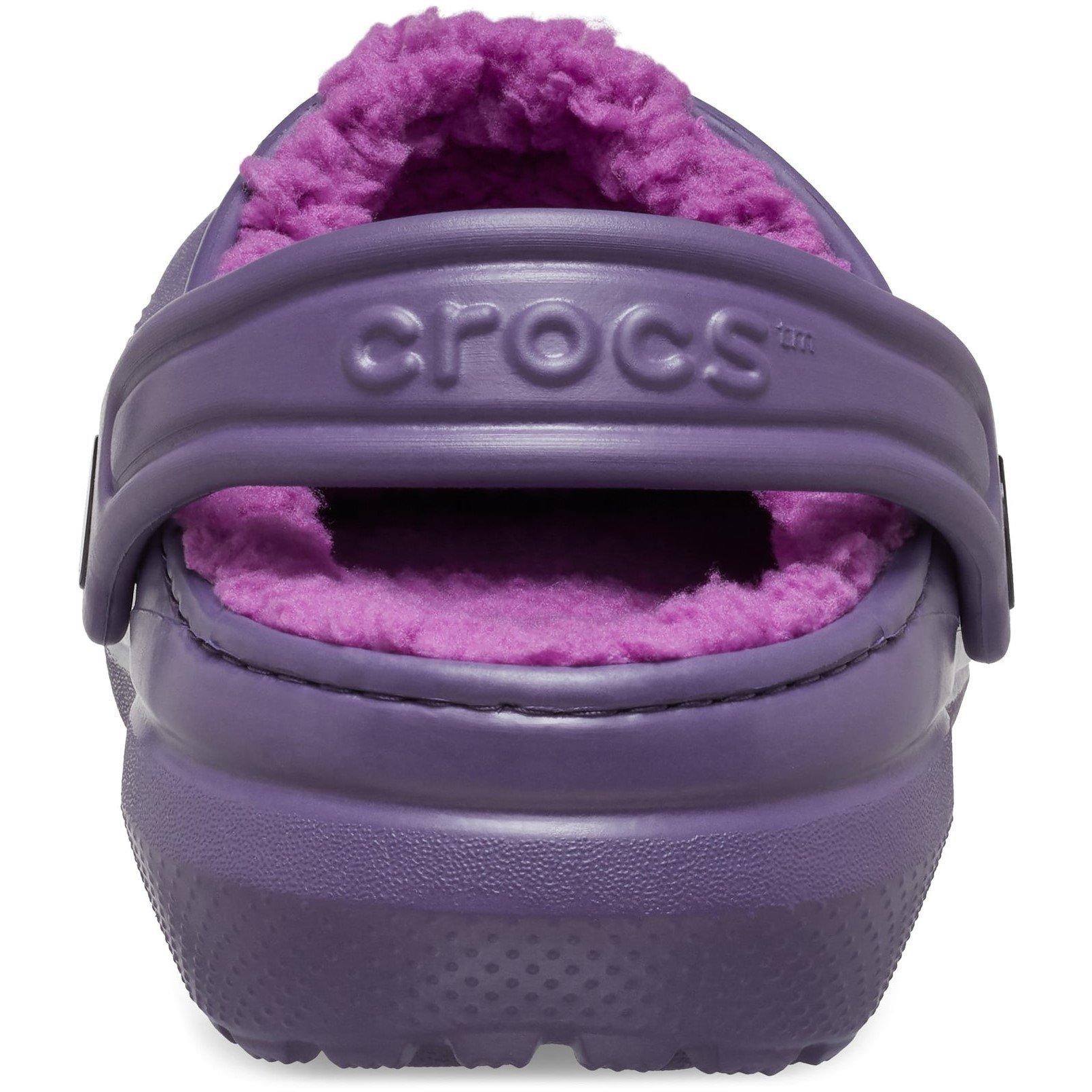 Dark Purple - Crocs - Kids' Classic Lined Clogs - 5
