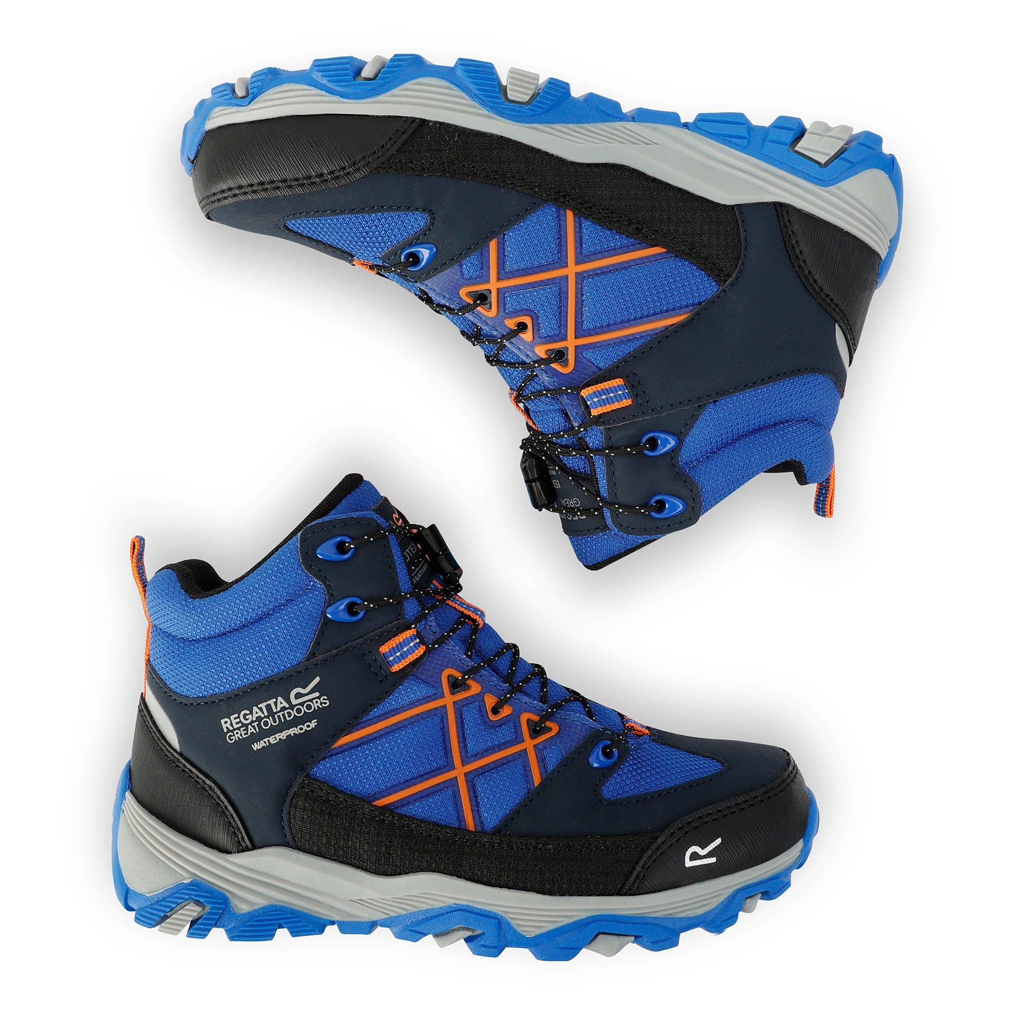 Oxford Blue/Ora - Regatta - Kids Samaris III Waterproof Walking Boots - 3
