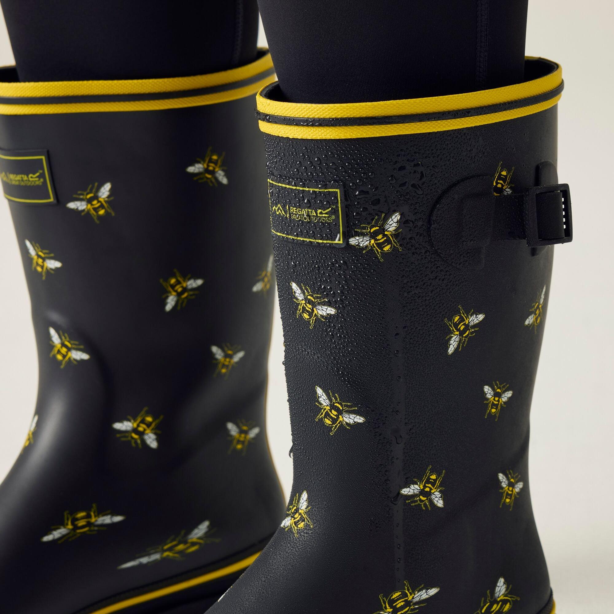 Black - Regatta - Womens Amelia Waterproof Wellington Boots - 4