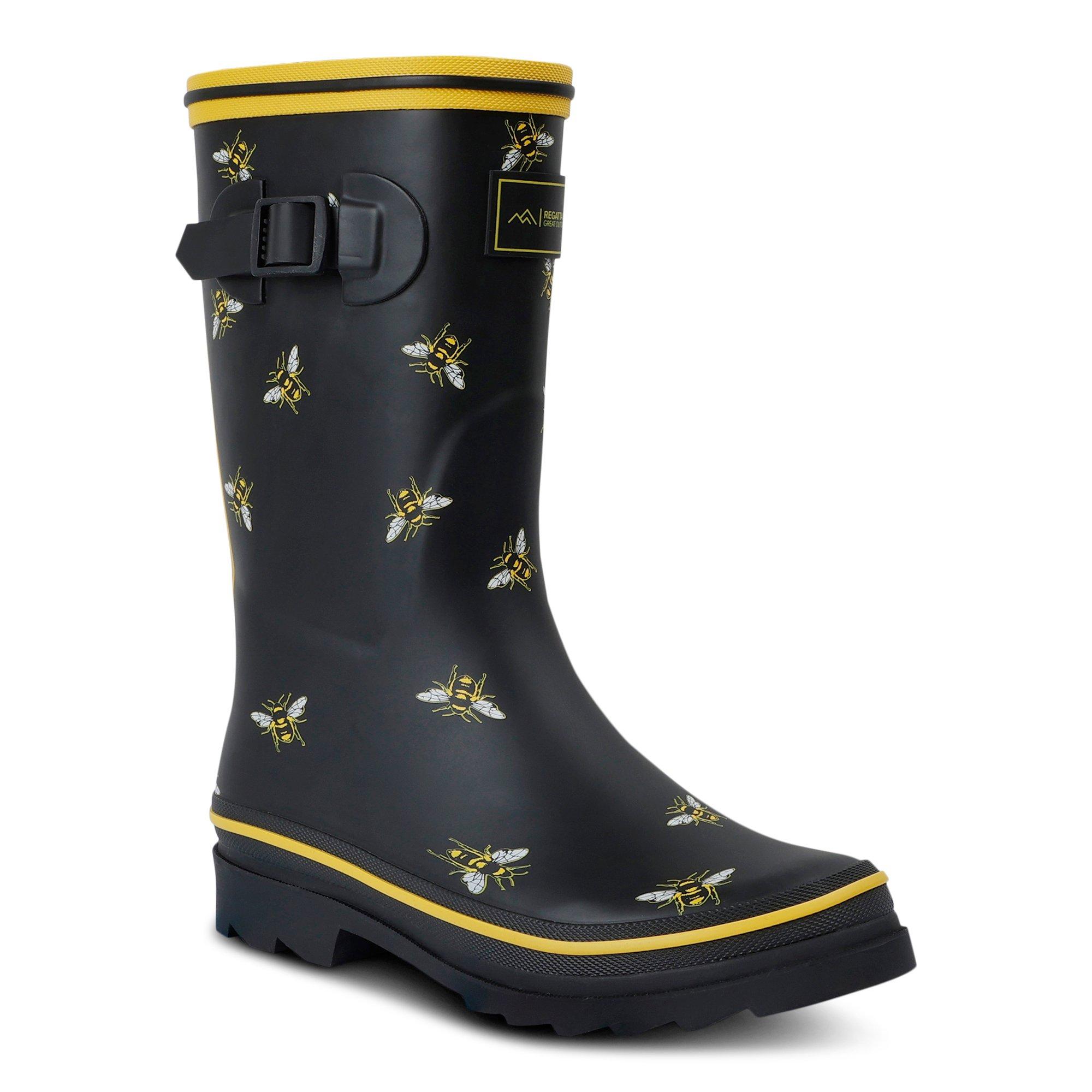 Black - Regatta - Womens Amelia Waterproof Wellington Boots - 8