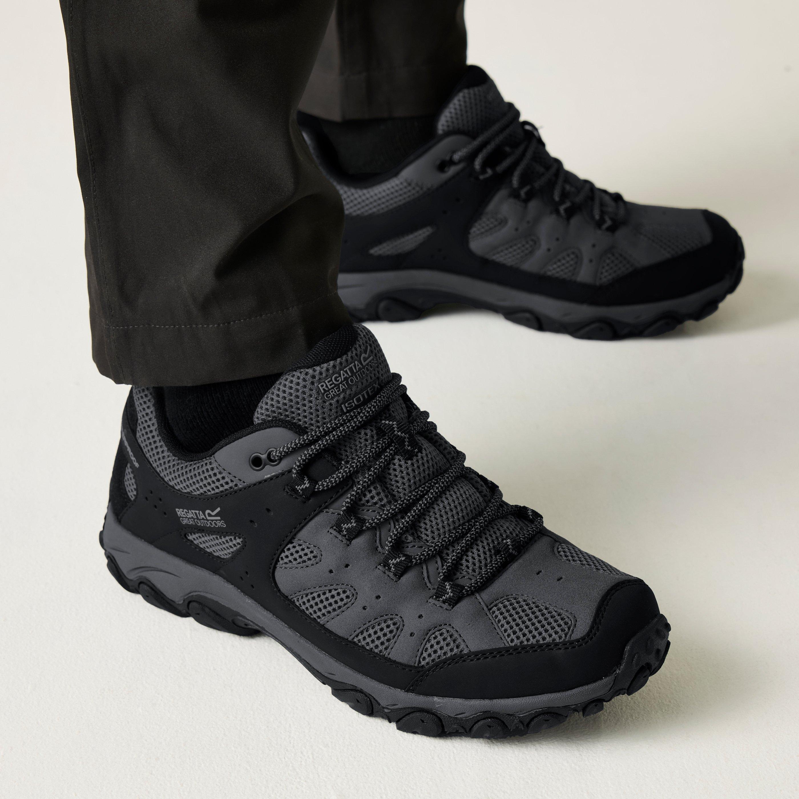 Grnt/Dksteel - Regatta - Mens Edgepoint IV Low Waterproof Walking Shoes - 2