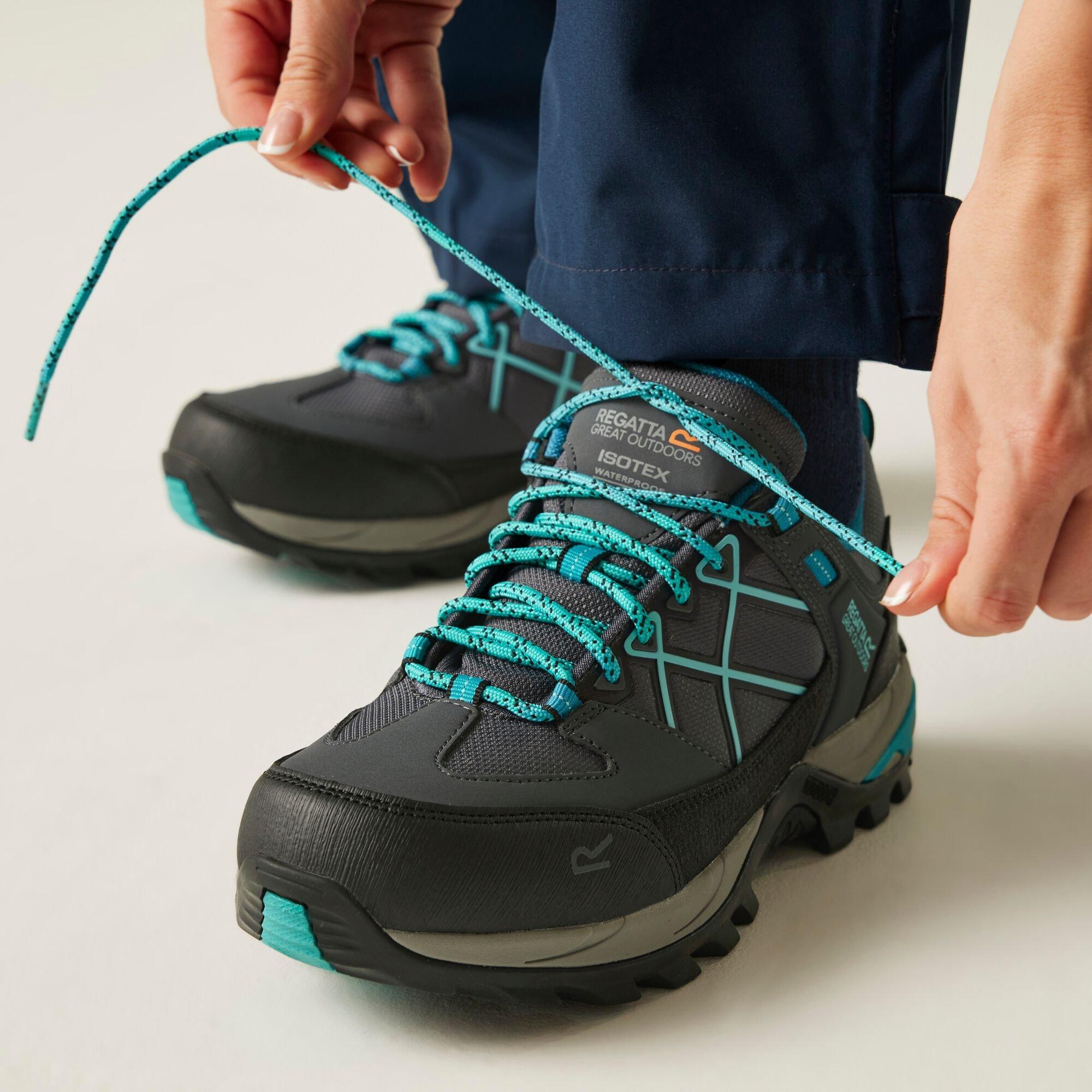 Grey - Regatta - Womens Samaris III Low Waterproof Walking Shoes - 3