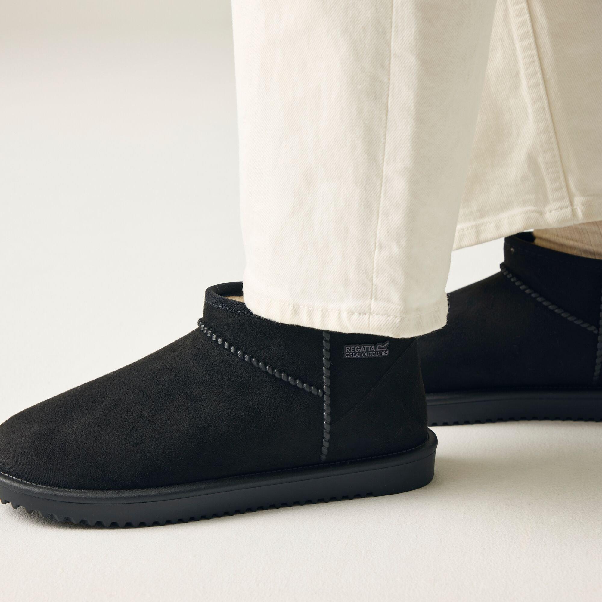 Black - Regatta - Women's Risley Short Waterproof Faux Fur Lined Flat Ankle Boots - 2