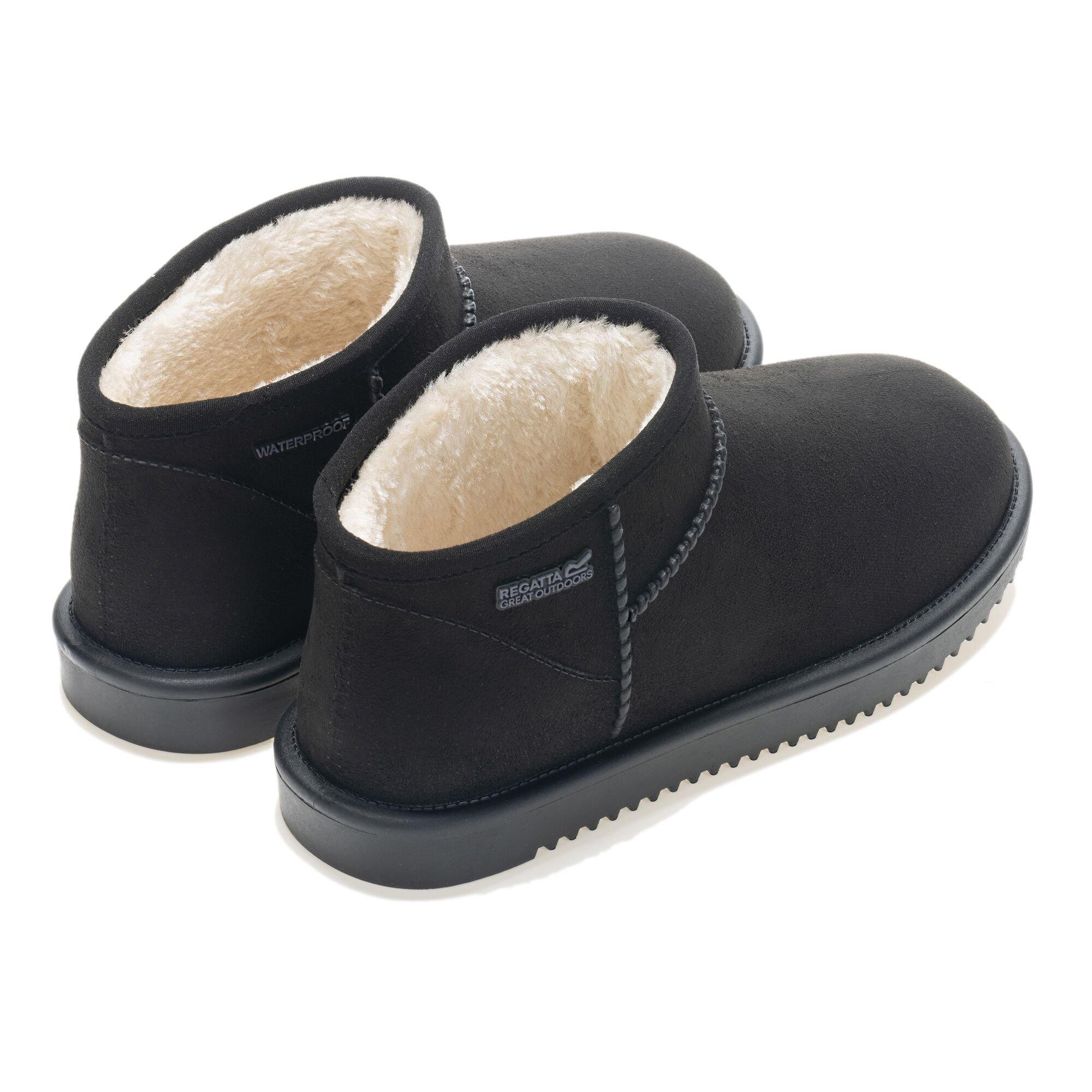 Black - Regatta - Women's Risley Short Waterproof Faux Fur Lined Flat Ankle Boots - 6