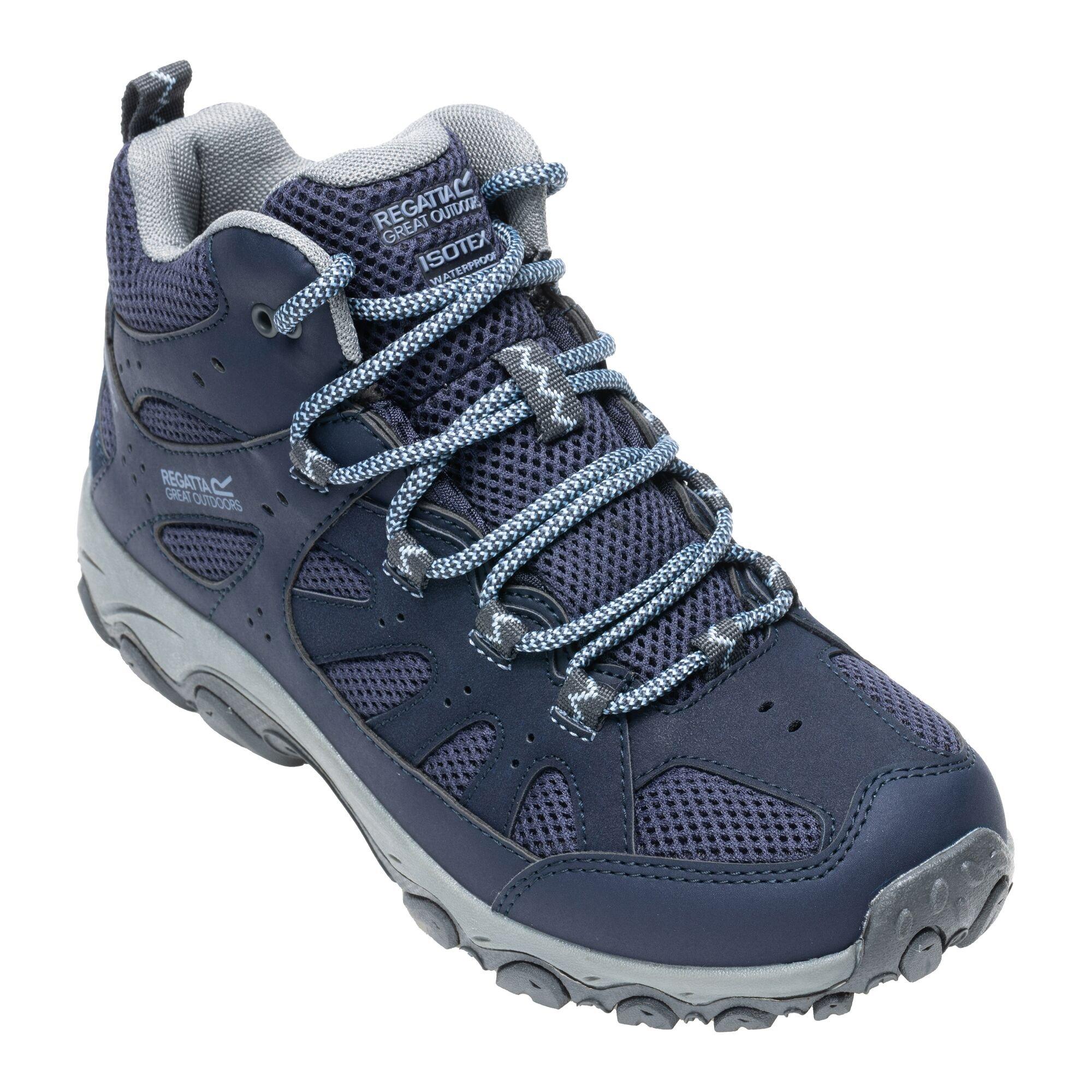 Navy/Dusky Blue - Regatta - Womens Edgepoint IV Mid Waterproof Walking Boots - 4