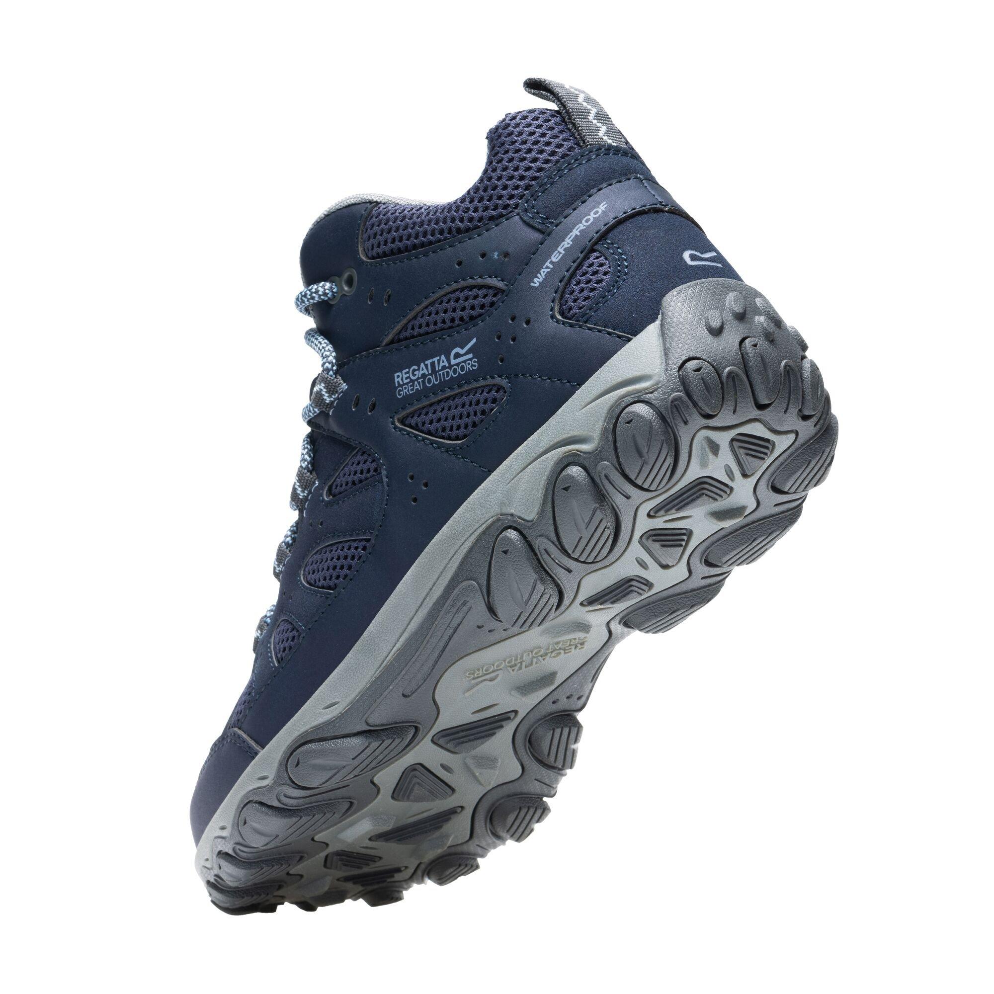 Navy/Dusky Blue - Regatta - Womens Edgepoint IV Mid Waterproof Walking Boots - 6