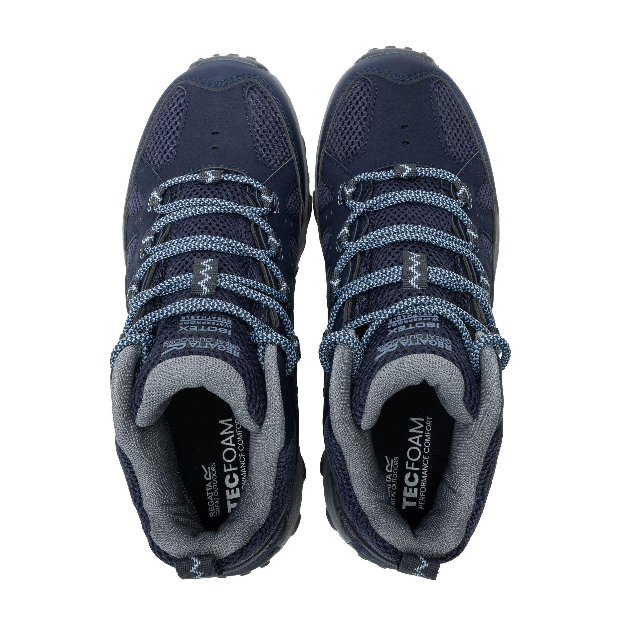 Navy/Dusky Blue - Regatta - Womens Edgepoint IV Mid Waterproof Walking Boots - 7