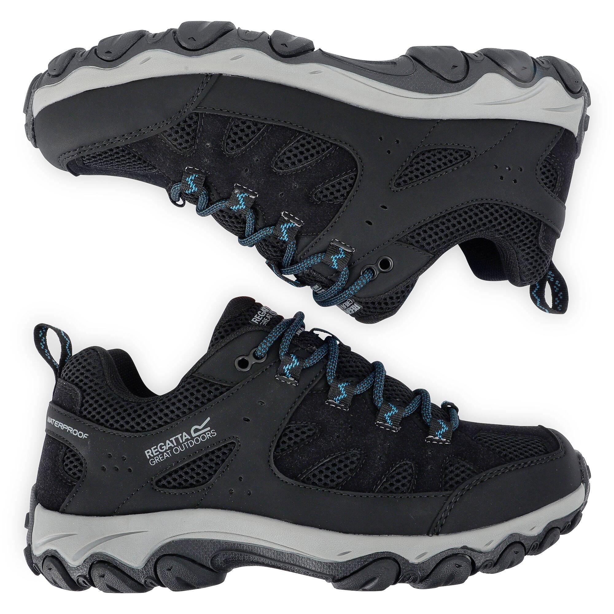 Black - Regatta - Womens Edgepoint IV Low Waterproof Walking Shoes - 8