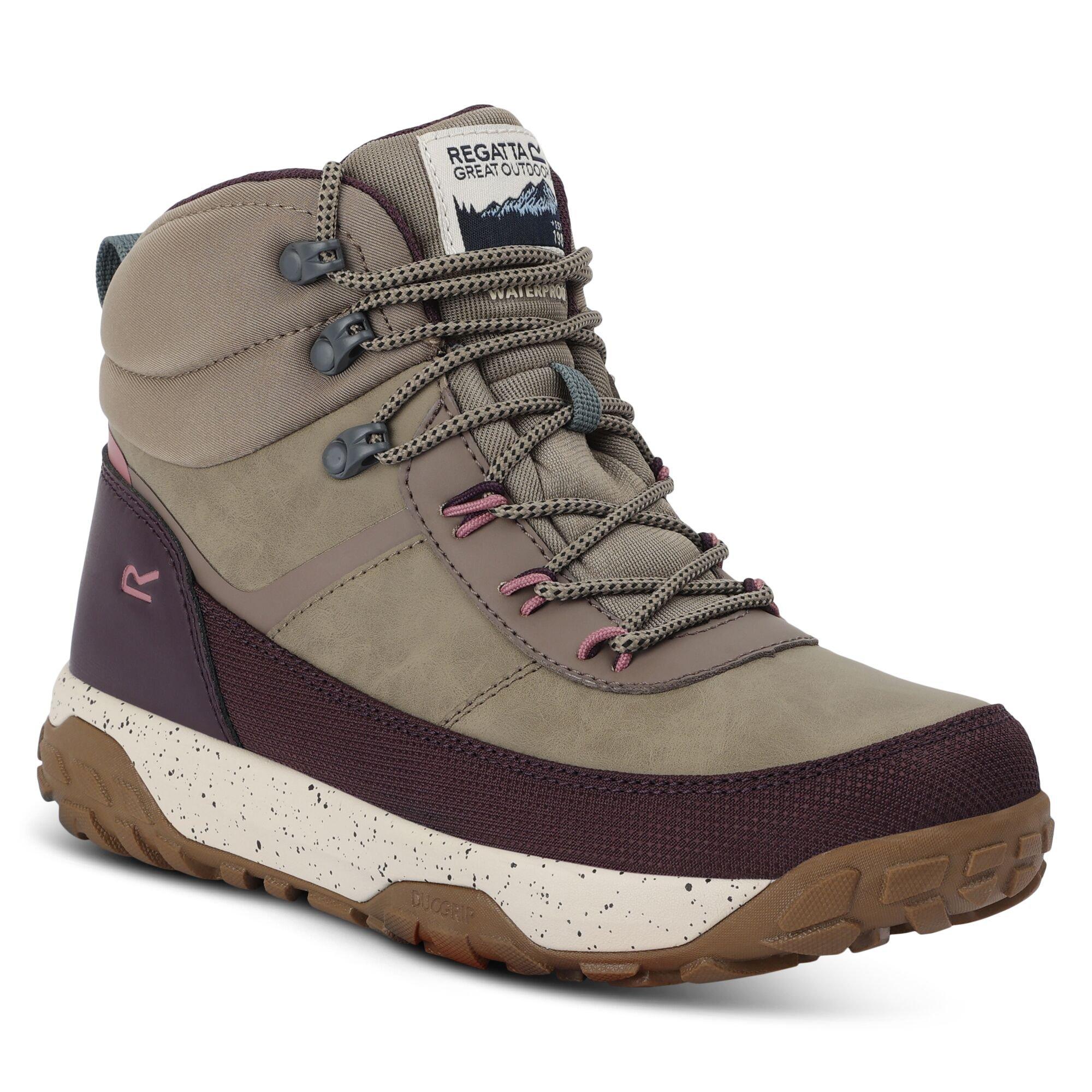 Fig Purple - Regatta - Women's Shayford ISOTEX Waterproof Synthetic Leather Waterproof Hiking Boots - 8