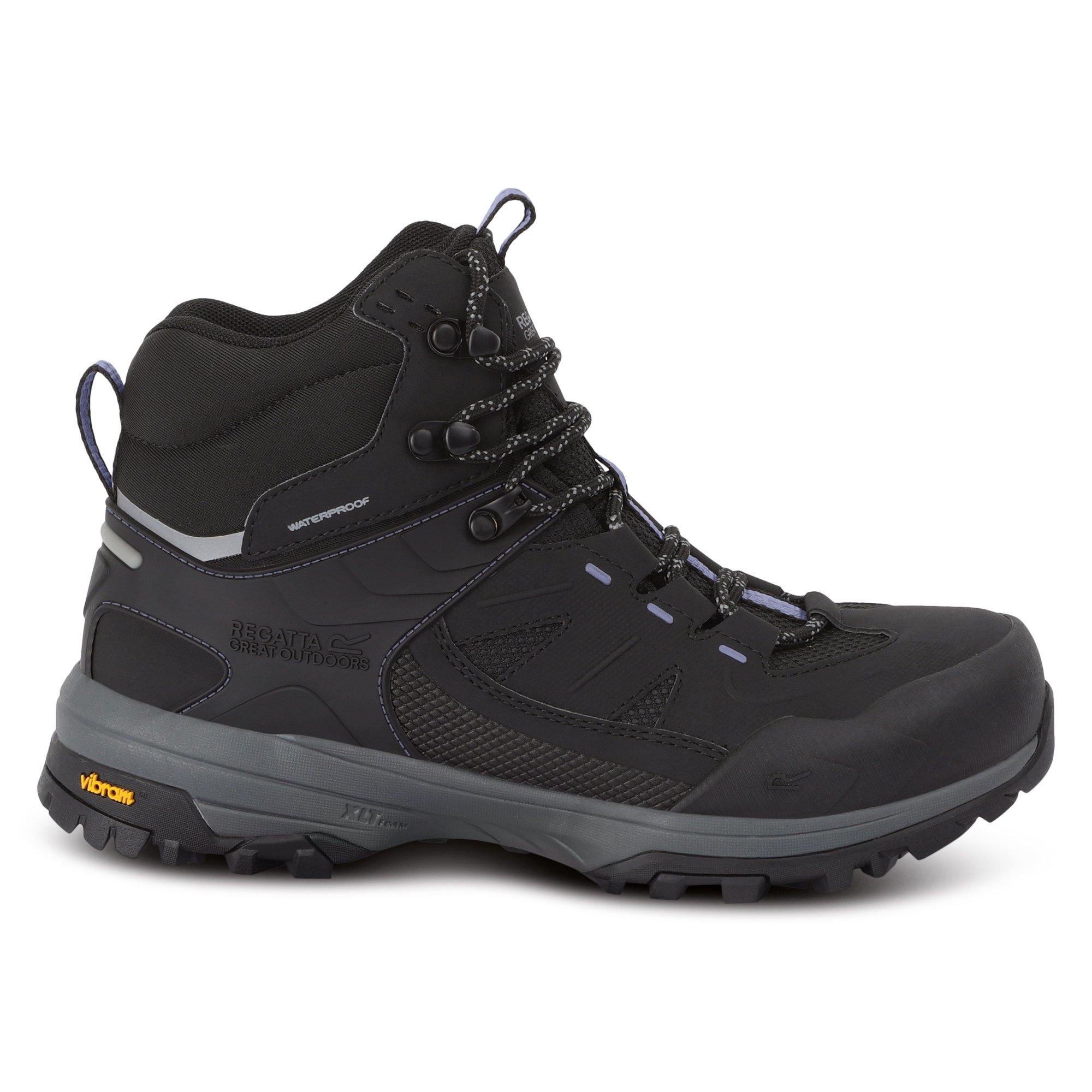 Regatta Women's Regen Waterproof Isotex Boots - Blk/Lilacblm - UK 6