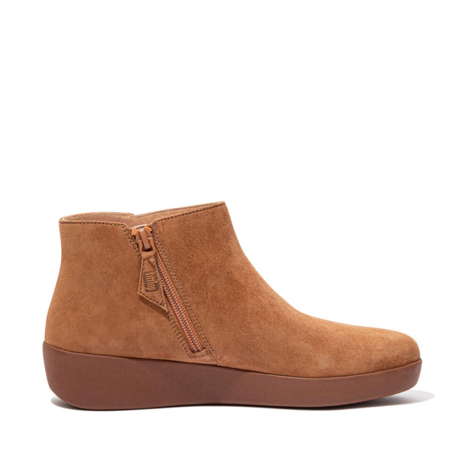 Tan - FitFlop - Sumi Suede Ankle Boots - 1