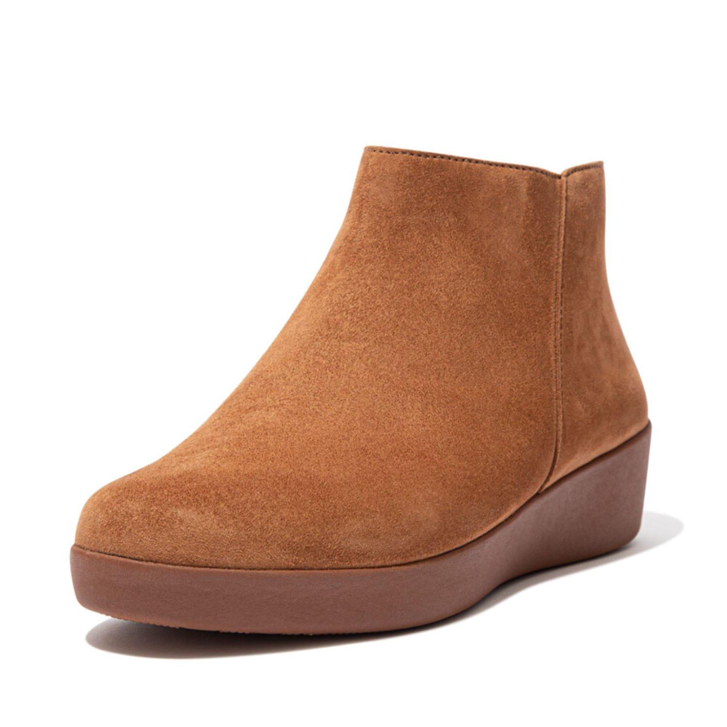 Tan - Fitflop - Sumi Suede Ankle Boots - 3